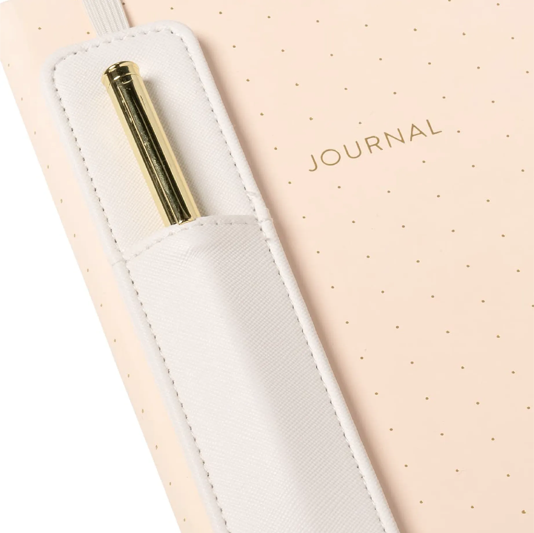 A5 Lined Hardcover Journal with Pen & Holder | Pink & Gold