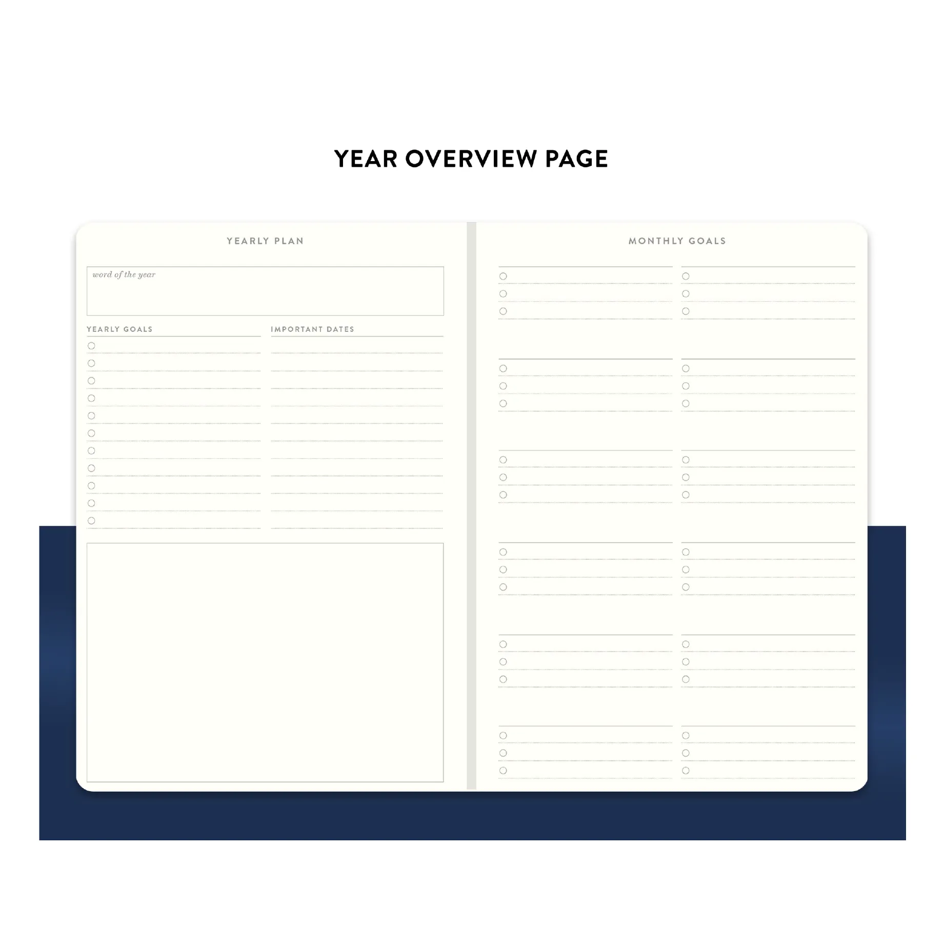 A5 Soft Cover Undated Daily Journal | Black & White