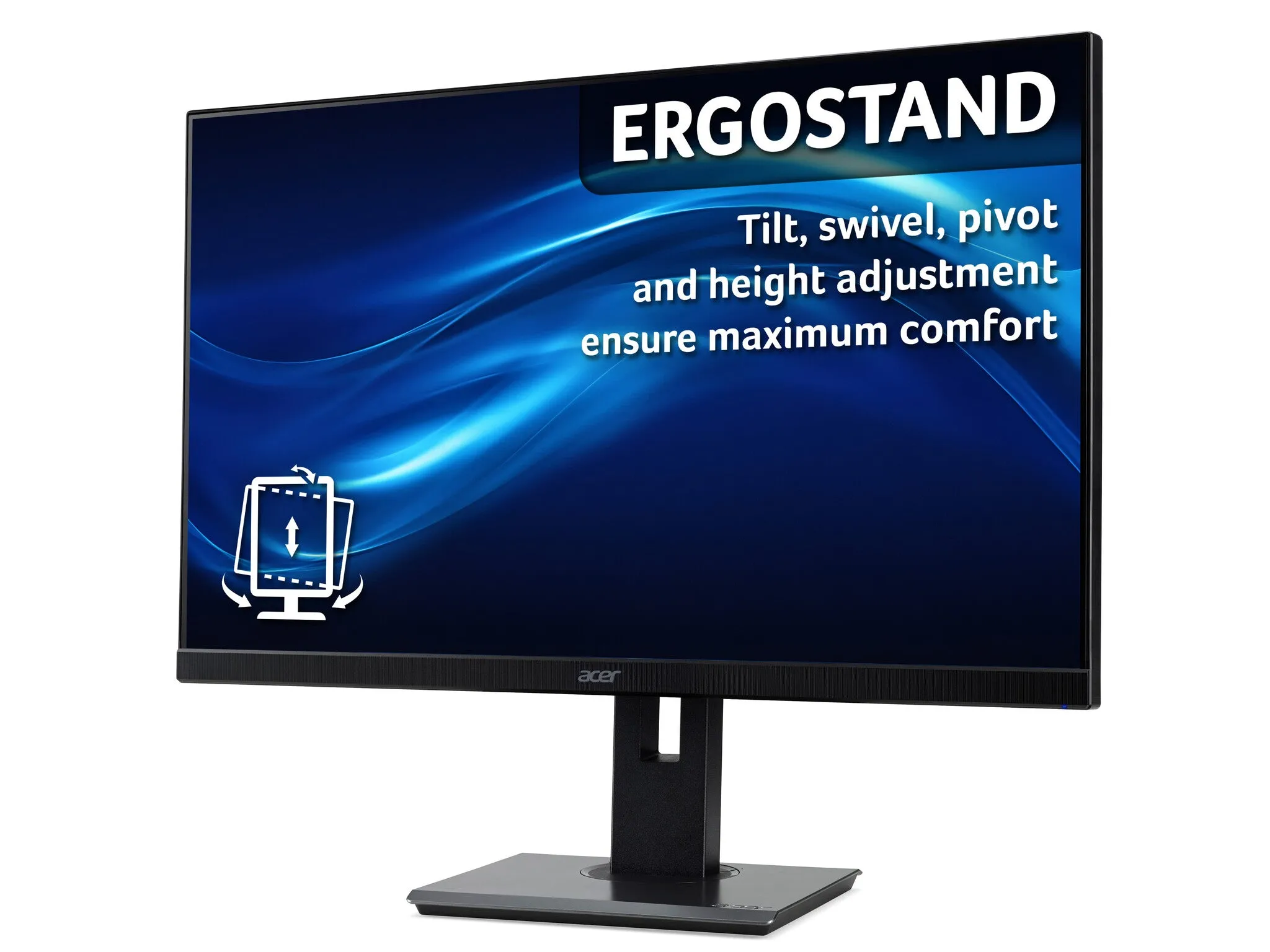 Acer B7 B227Qbmiprzx 21.5" Full HD Monitor - 75Hz, 4ms, IPS, Height Adjustable, Speakers, Black
