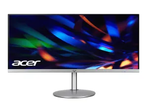 Acer CB2 CB342CK C 34" UltraWide Quad HD Monitor - 75Hz, 1ms, IPS, AMD FreeSync, Height Adjustable, Speakers, Silver