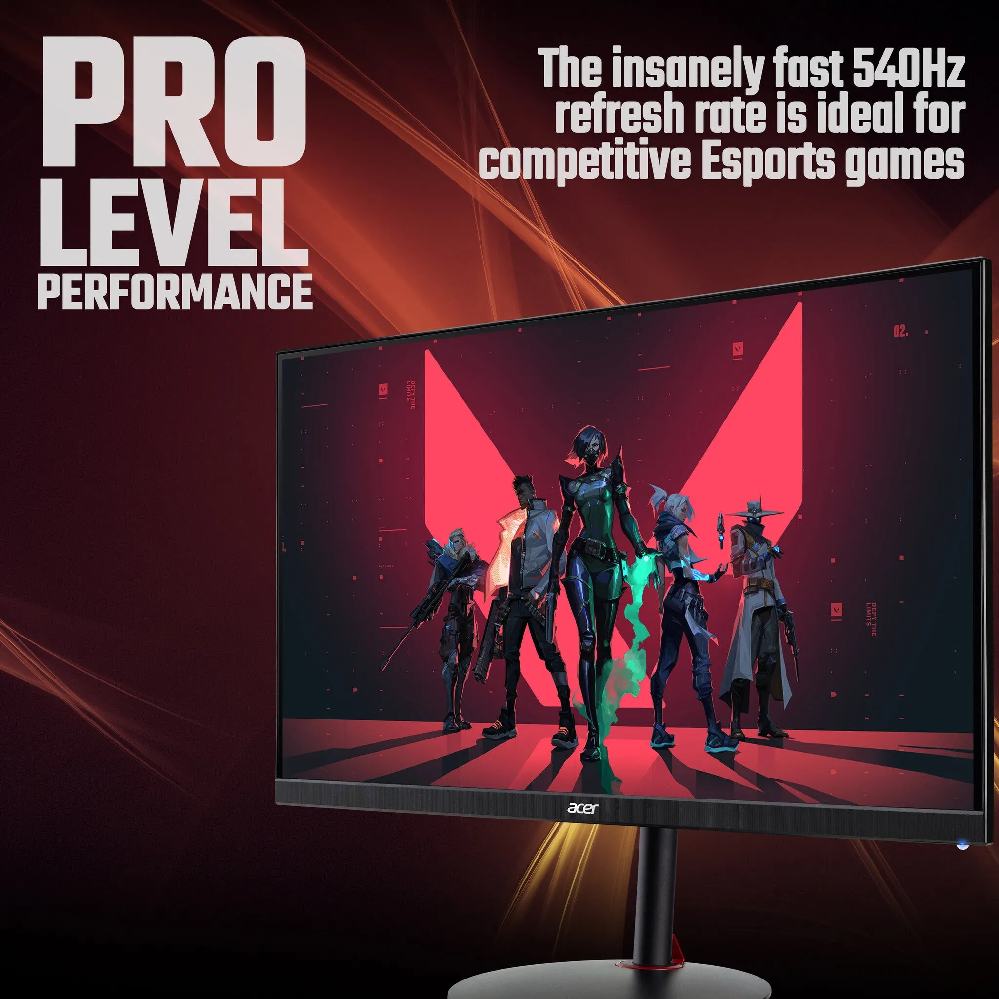 Acer Nitro XV242F 23.8" Full HD Gaming Monitor - 540Hz, 0.5ms, TN, AMD FreeSync Premium, Height Adjustable, Speakers, Black