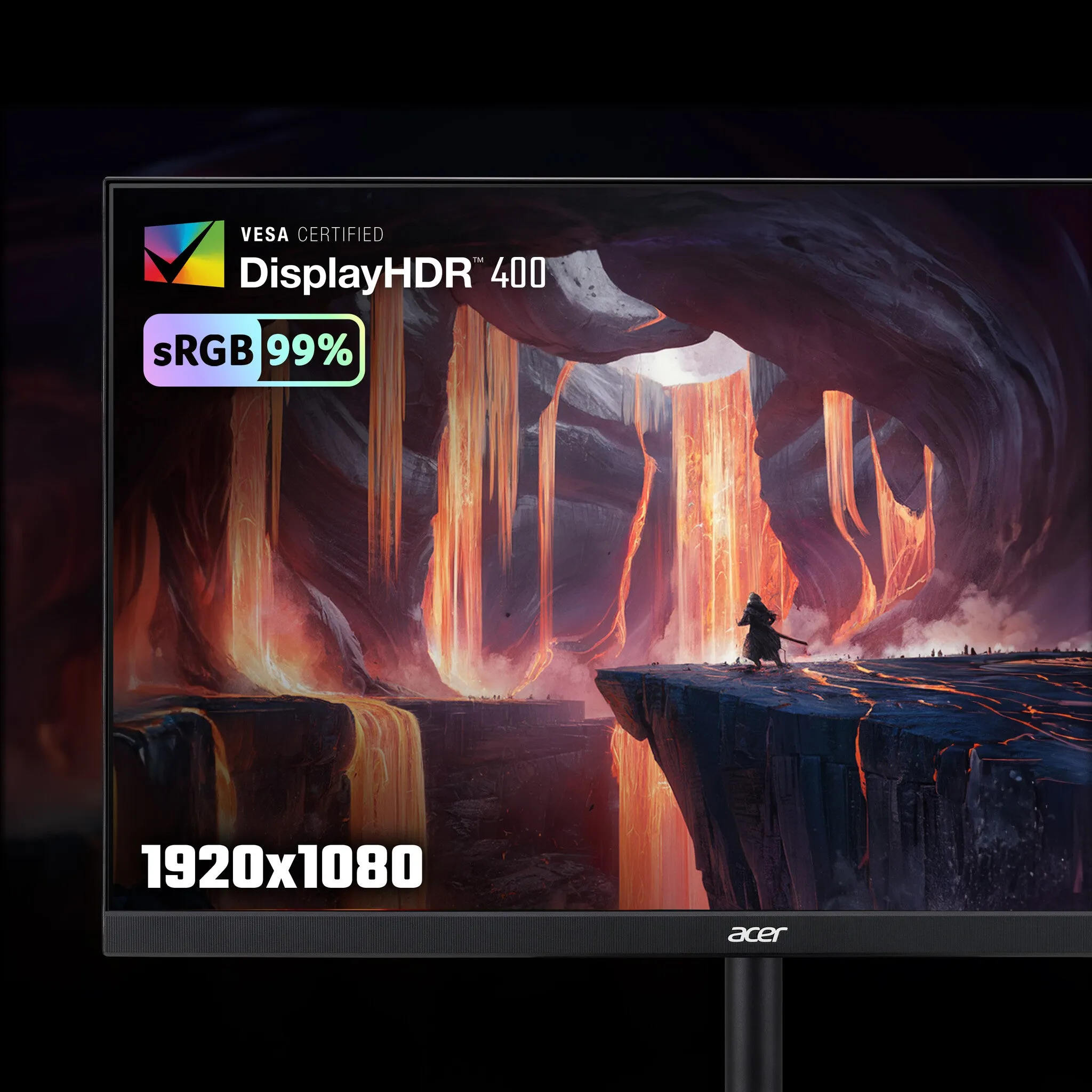 Acer Nitro XV242F 23.8" Full HD Gaming Monitor - 540Hz, 0.5ms, TN, AMD FreeSync Premium, Height Adjustable, Speakers, Black
