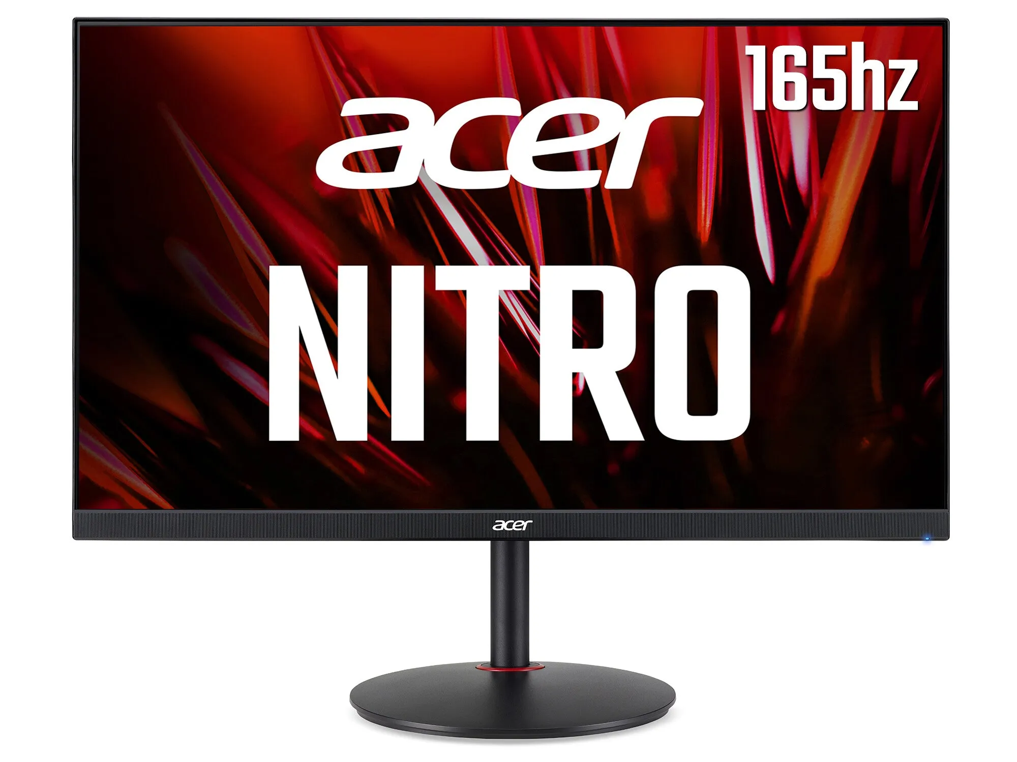 Acer Nitro XV242Y Pbmiiprx 23.8" Full HD Gaming Monitor - 165Hz, 1ms, IPS, AMD FreeSync Premium, G-SYNC Compatible, Height Adjustable, Speakers, Black and Red
