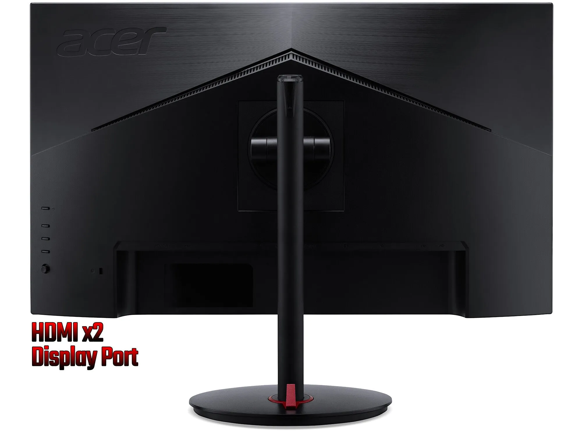 Acer Nitro XV242Y Pbmiiprx 23.8" Full HD Gaming Monitor - 165Hz, 1ms, IPS, AMD FreeSync Premium, G-SYNC Compatible, Height Adjustable, Speakers, Black and Red