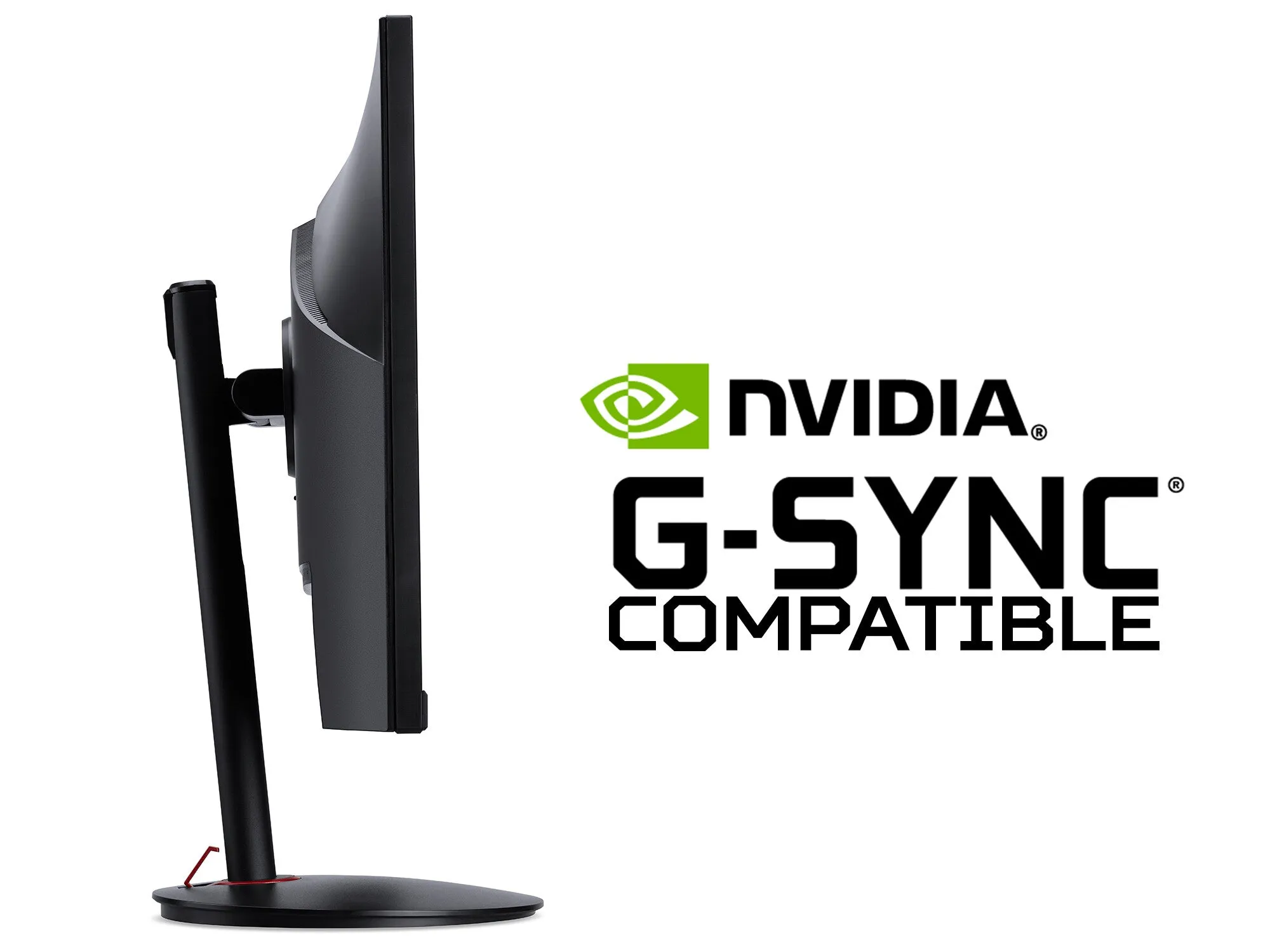 Acer Nitro XV242Y Pbmiiprx 23.8" Full HD Gaming Monitor - 165Hz, 1ms, IPS, AMD FreeSync Premium, G-SYNC Compatible, Height Adjustable, Speakers, Black and Red