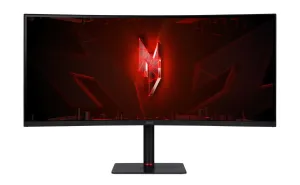 Acer Nitro XV345CURV3 34" UltraWide Quad HD Curved Gaming Monitor - 180Hz, 1ms, VA, AMD FreeSync, Height Adjustable, Speakers, Black