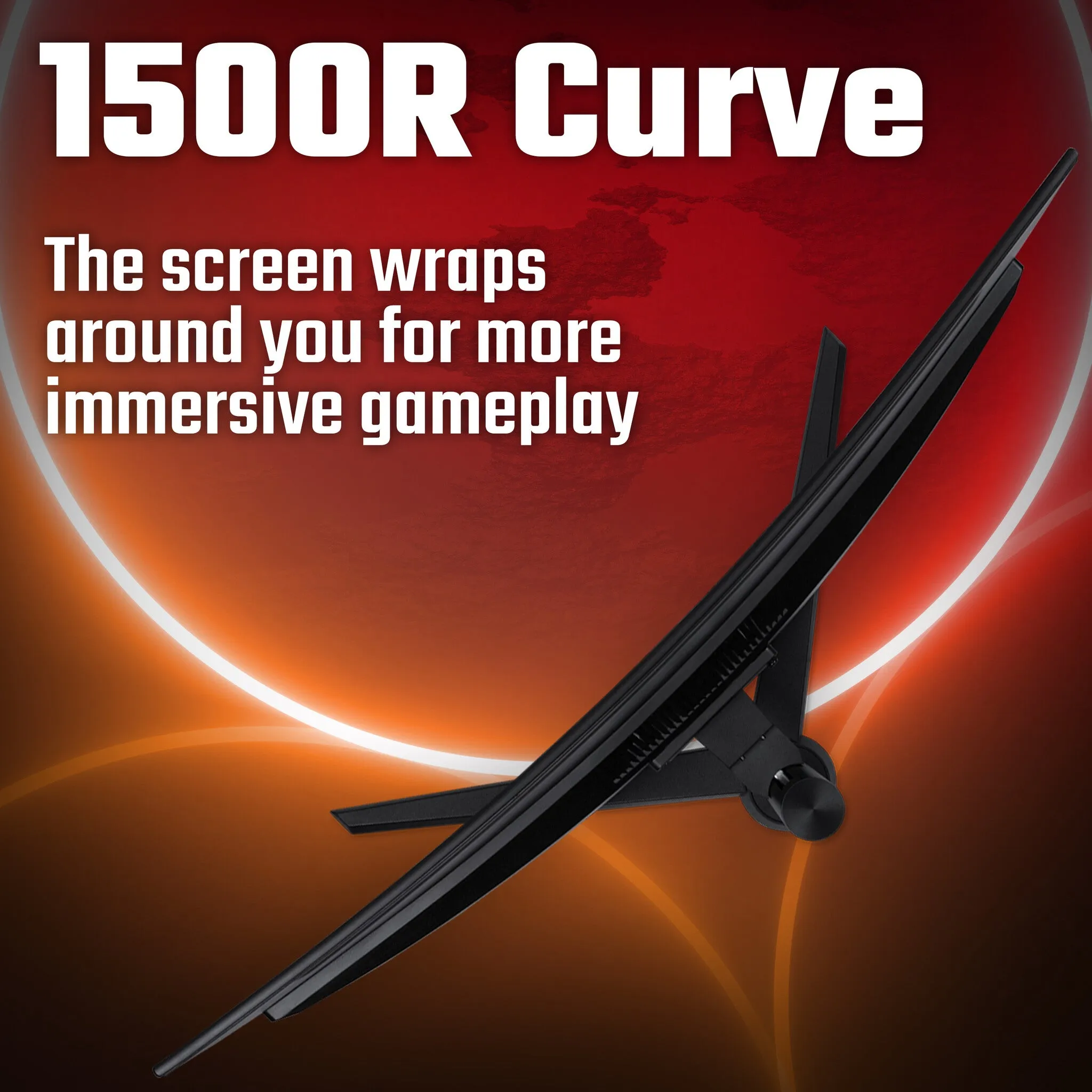 Acer Nitro XZ322QUV3 31.5" Quad HD Curved Gaming Monitor - 180Hz, 1ms, TFT, AMD FreeSync, Height Adjustable, Speakers, Black