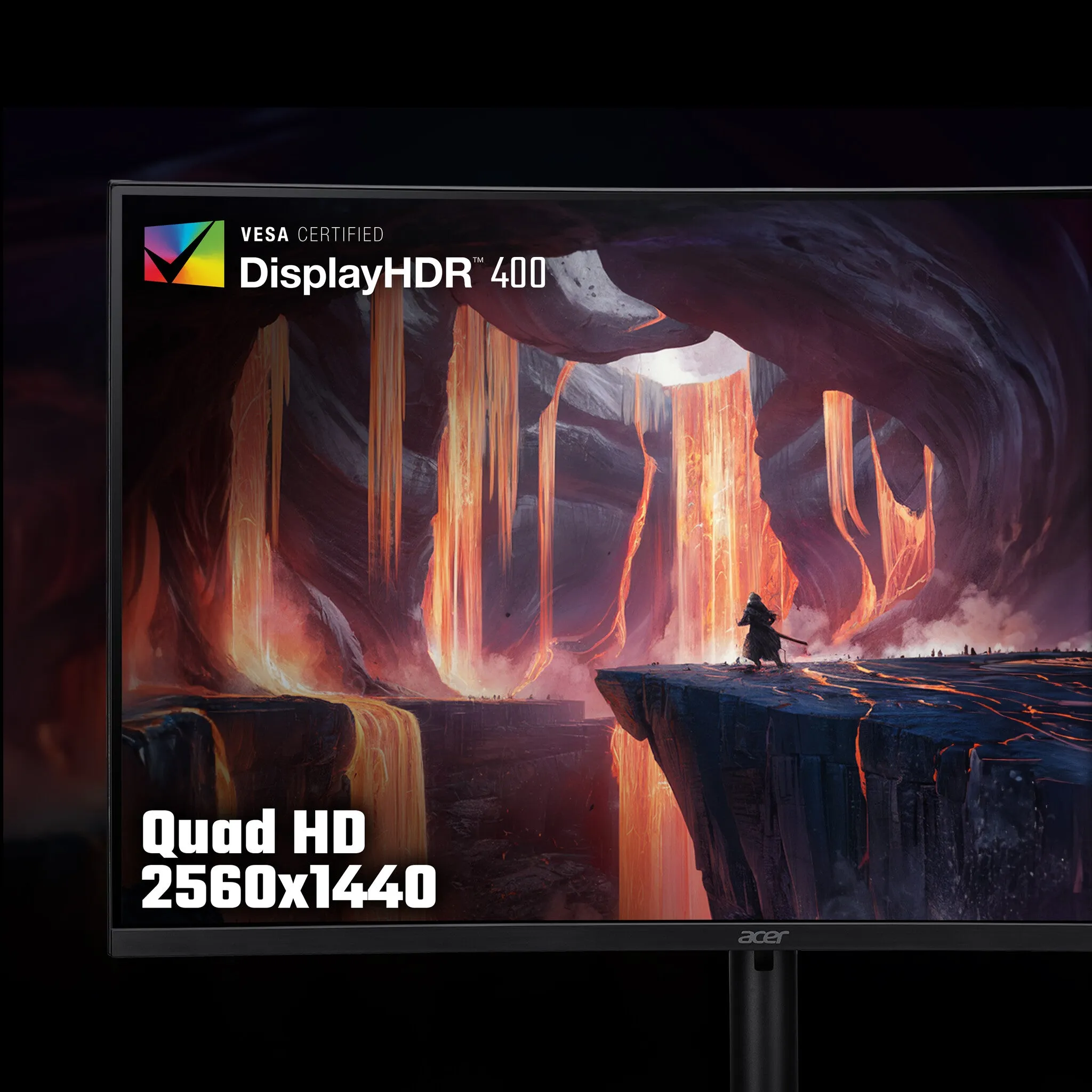 Acer Nitro XZ322QUV3 31.5" Quad HD Curved Gaming Monitor - 180Hz, 1ms, TFT, AMD FreeSync, Height Adjustable, Speakers, Black