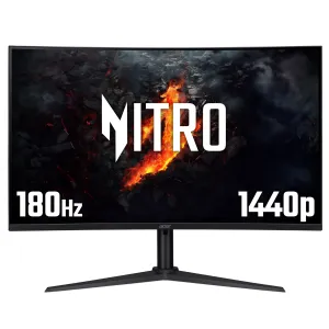 Acer Nitro XZ322QUV3 31.5" Quad HD Curved Gaming Monitor - 180Hz, 1ms, TFT, AMD FreeSync, Height Adjustable, Speakers, Black