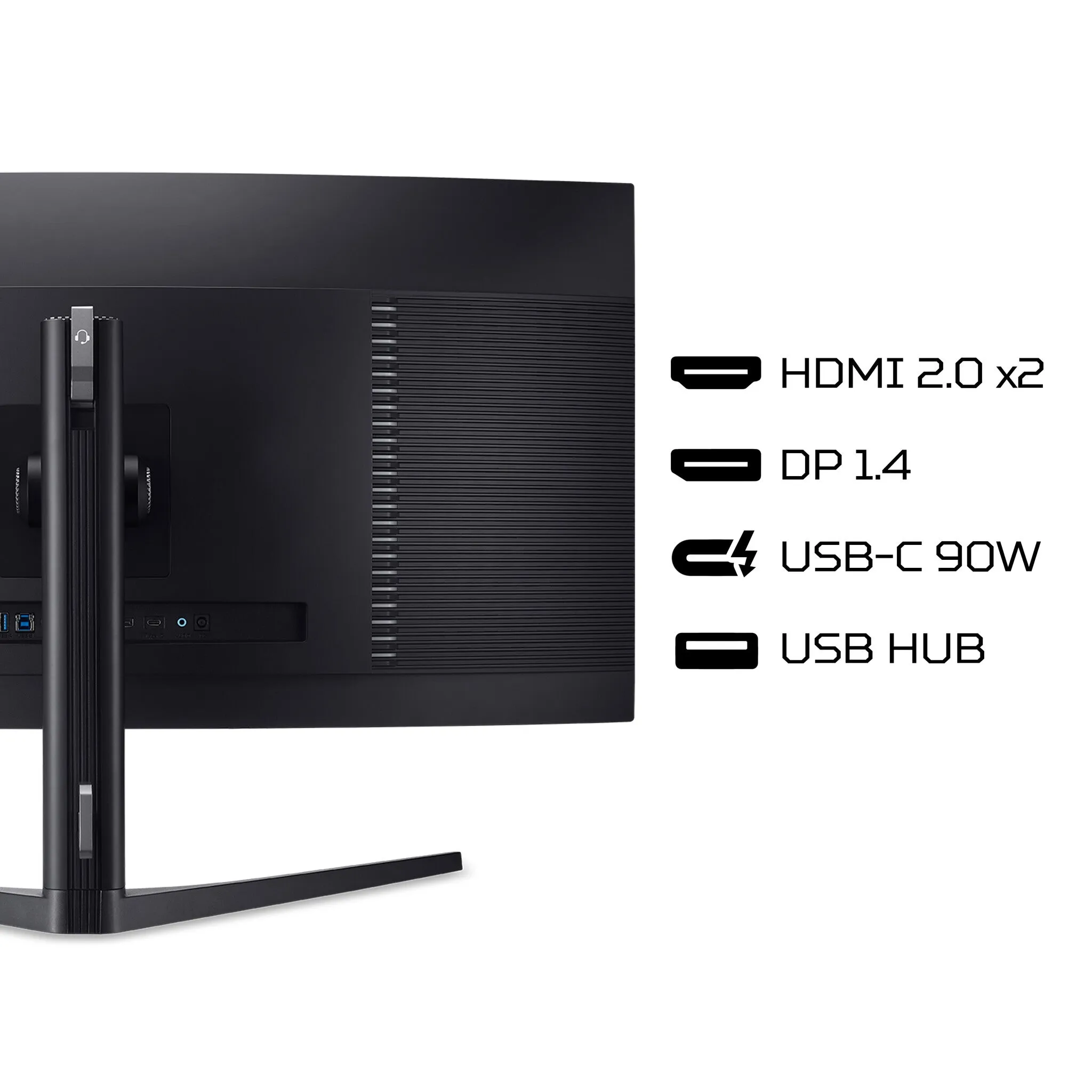 Acer Predator X34V3 34" Wide Quad HD Curved Gaming Monitor - 180Hz, 1ms, VA, AMD FreeSync Premium, Height Adjustable, Speakers, Black