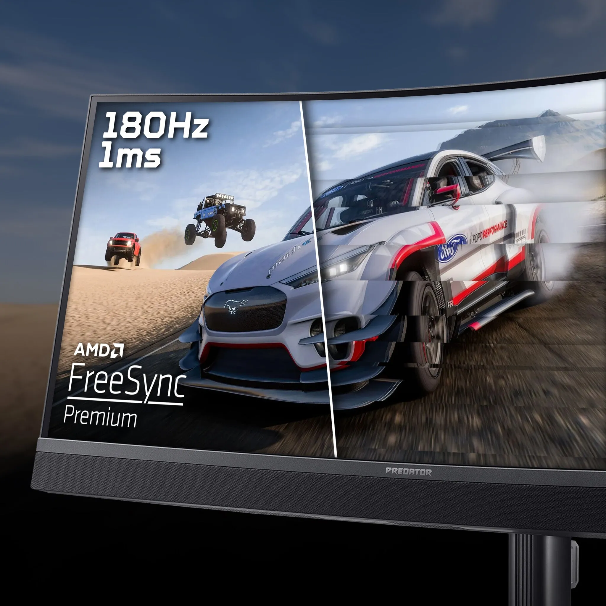 Acer Predator X34V3 34" Wide Quad HD Curved Gaming Monitor - 180Hz, 1ms, VA, AMD FreeSync Premium, Height Adjustable, Speakers, Black