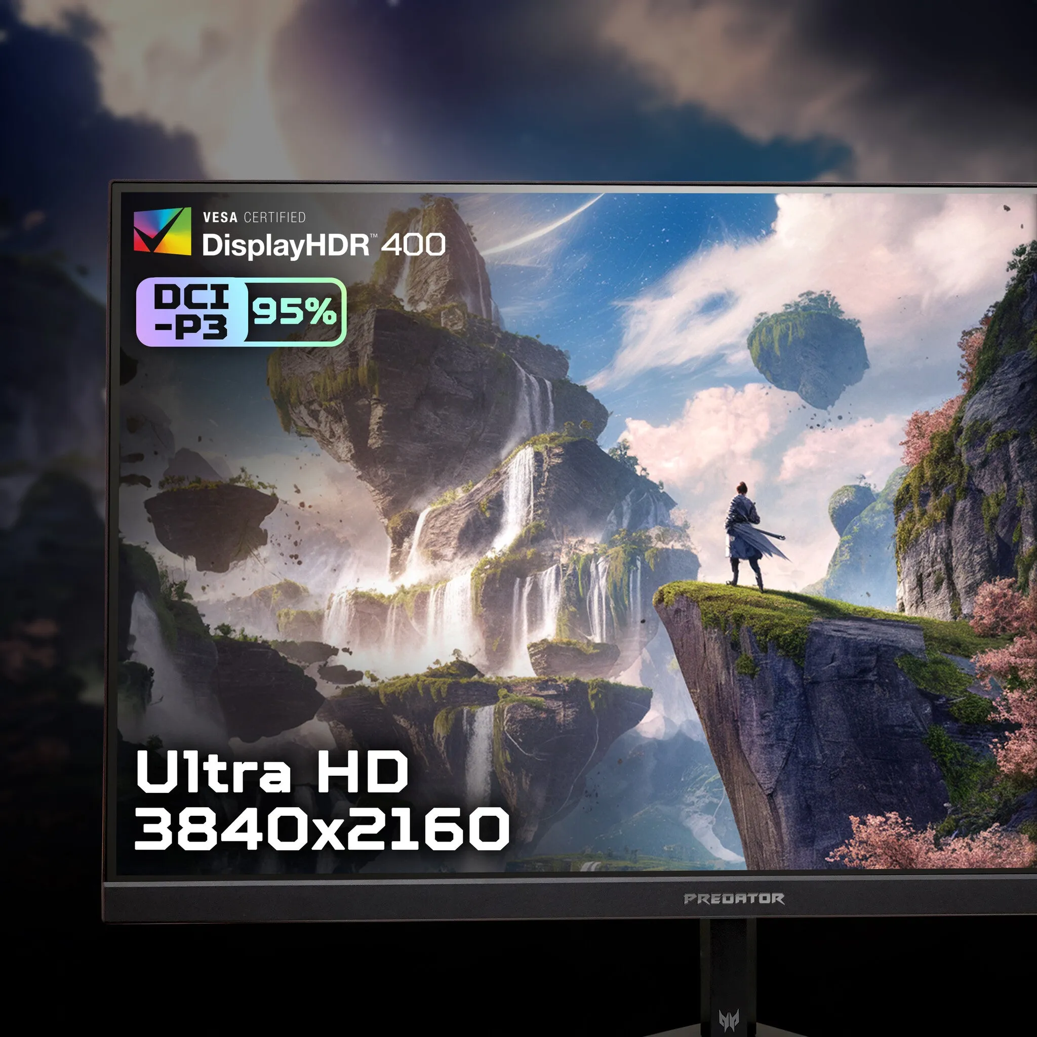 Acer Predator XB323QKV3 31.5" 4K Ultra HD Gaming Monitor - 160Hz, 0.5ms, IPS, AMD FreeSync Premium, Height Adjustable, Speakers, Black