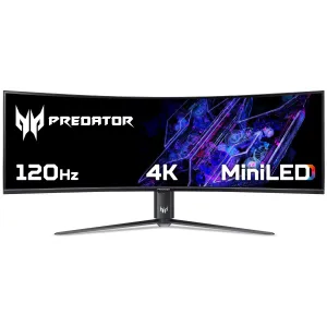 Acer Predator Z57 57" Double 4K Ultra HD Curved Gaming Monitor - 120Hz, 1ms, VA, AMD FreeSync Premium, Height Adjustable, Speakers, Black