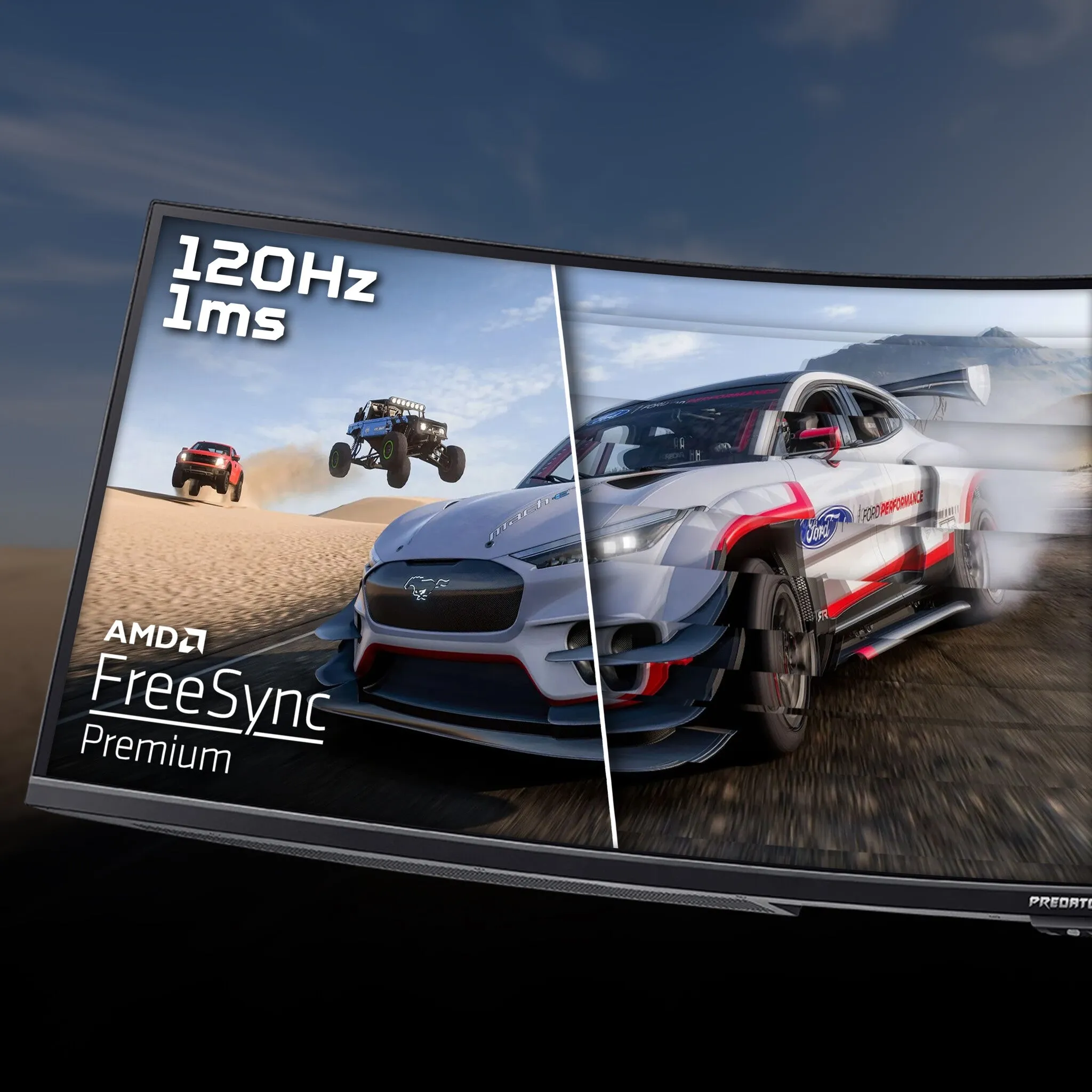 Acer Predator Z57 57" Double 4K Ultra HD Curved Gaming Monitor - 120Hz, 1ms, VA, AMD FreeSync Premium, Height Adjustable, Speakers, Black