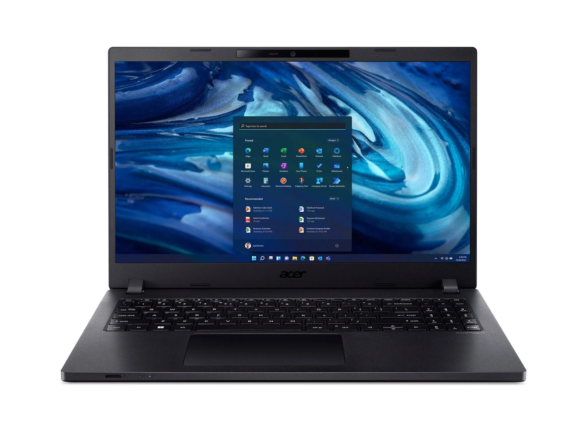 Acer TravelMate P2 TMP215-54 15.6" Laptop - Intel Core i5-1235U, 8GB RAM, 256GB SSD, Full HD, Windows 10 Pro, Black