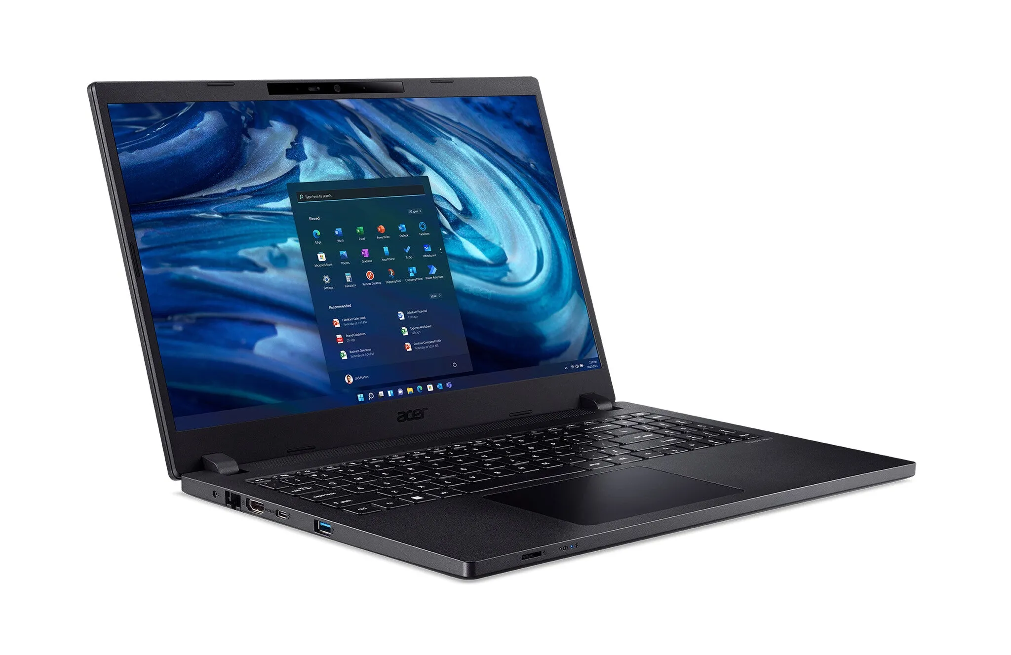 Acer TravelMate P2 TMP215-54 15.6" Laptop - Intel Core i5-1235U, 8GB RAM, 256GB SSD, Full HD, Windows 10 Pro, Black