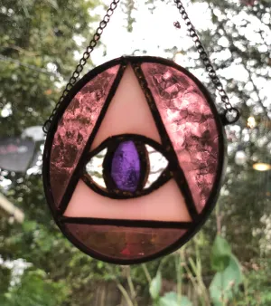 All Seeing Eye Stained Glass Suncatcher