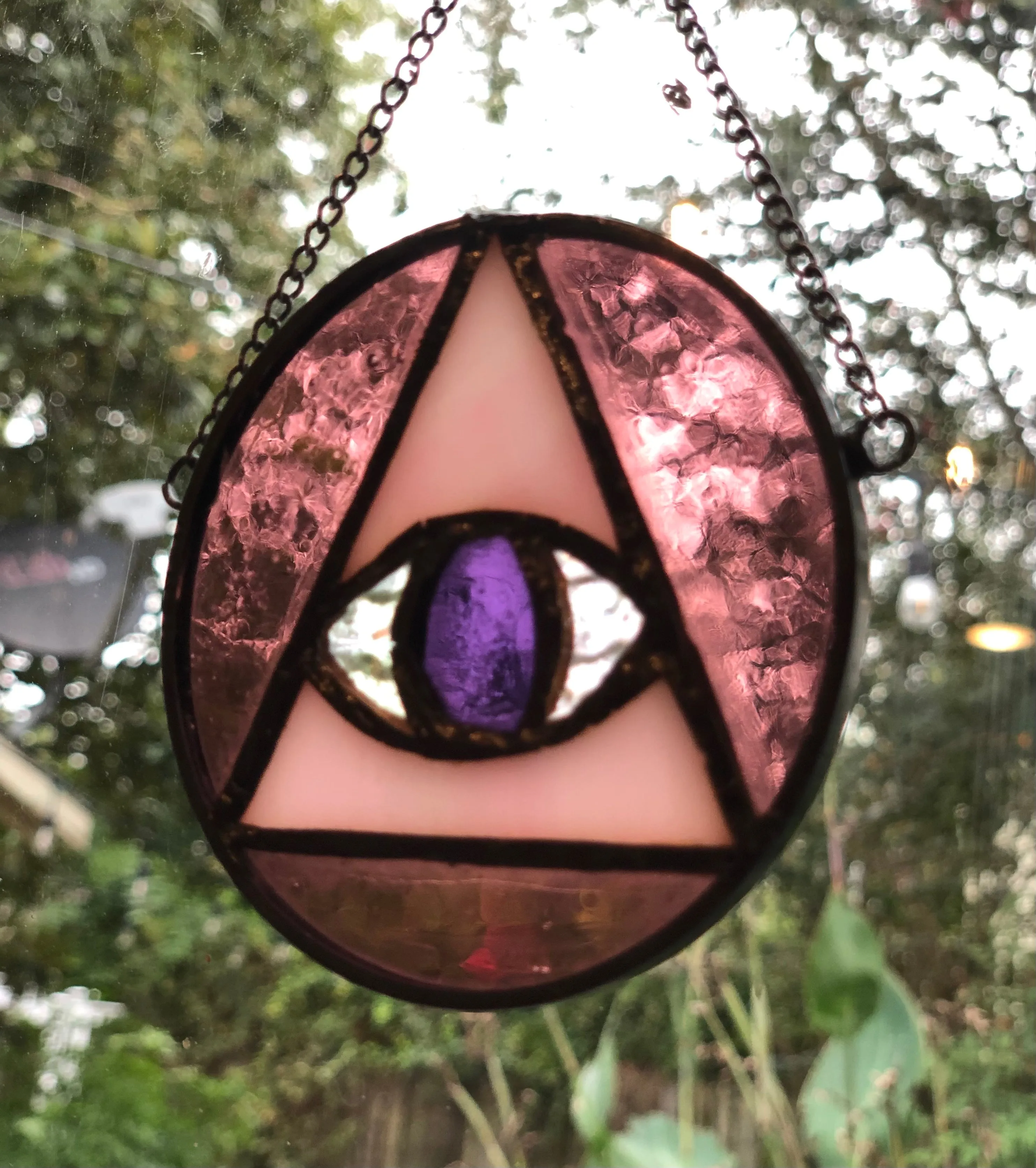 All Seeing Eye Stained Glass Suncatcher