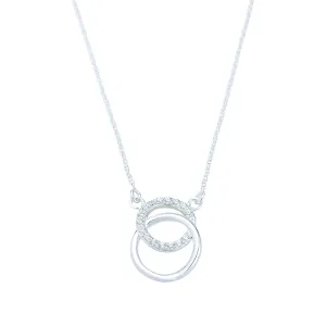 Antalya CZ Circle Necklace | Sterling Silver