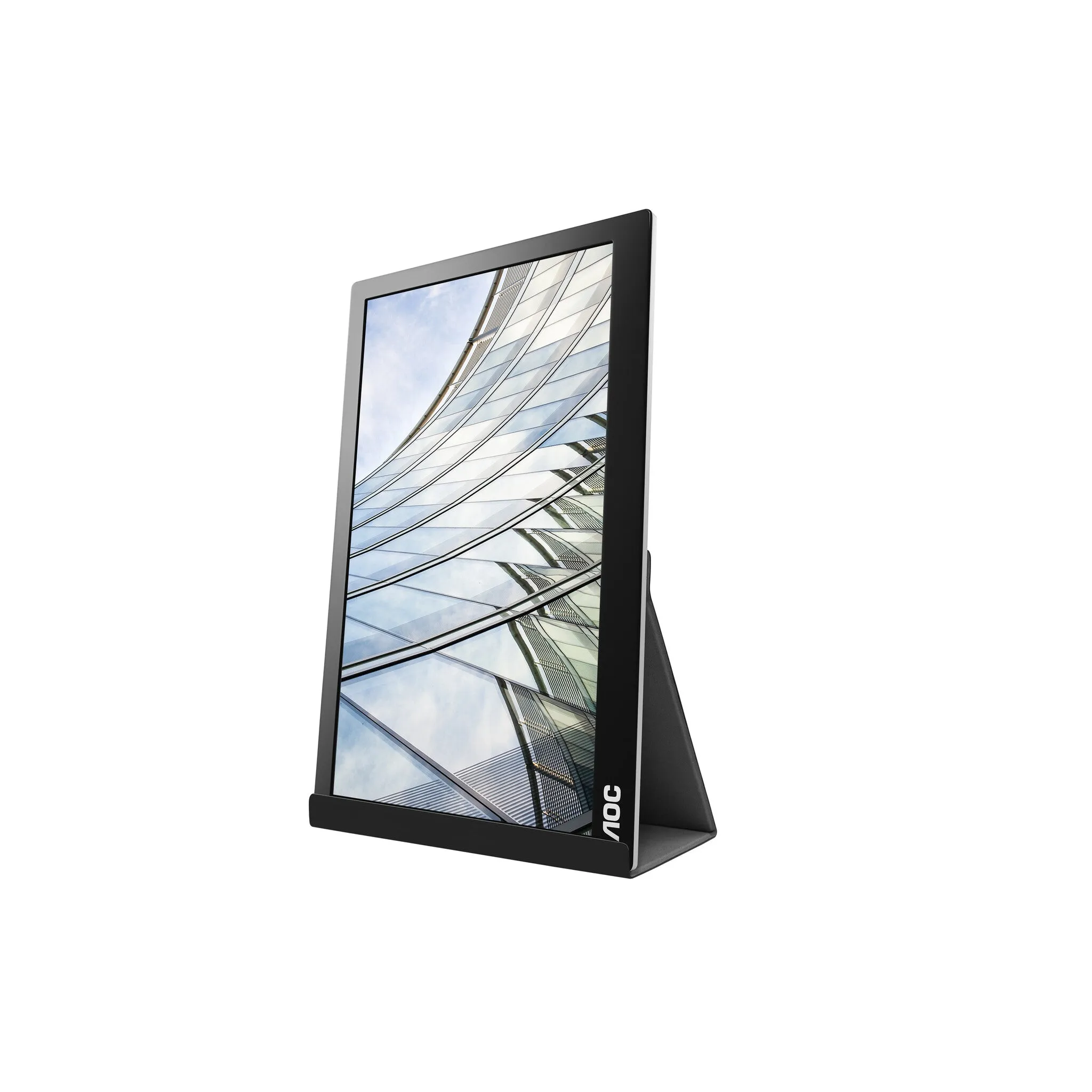 AOC 01 Series I1601FWUX 15.6" Full HD Monitor - 60Hz, 5ms, IPS, Silver and Black
