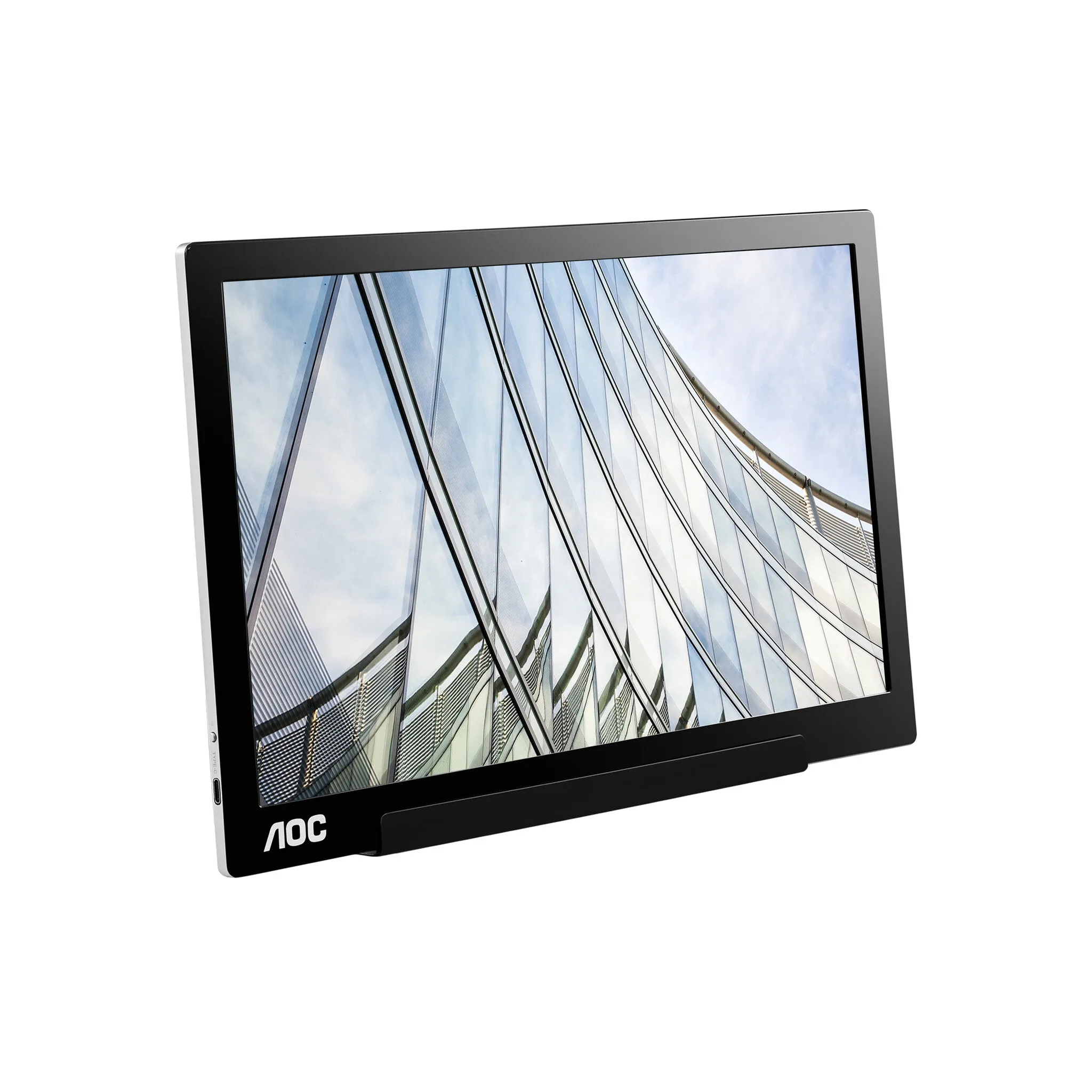 AOC 01 Series I1601FWUX 15.6" Full HD Monitor - 60Hz, 5ms, IPS, Silver and Black