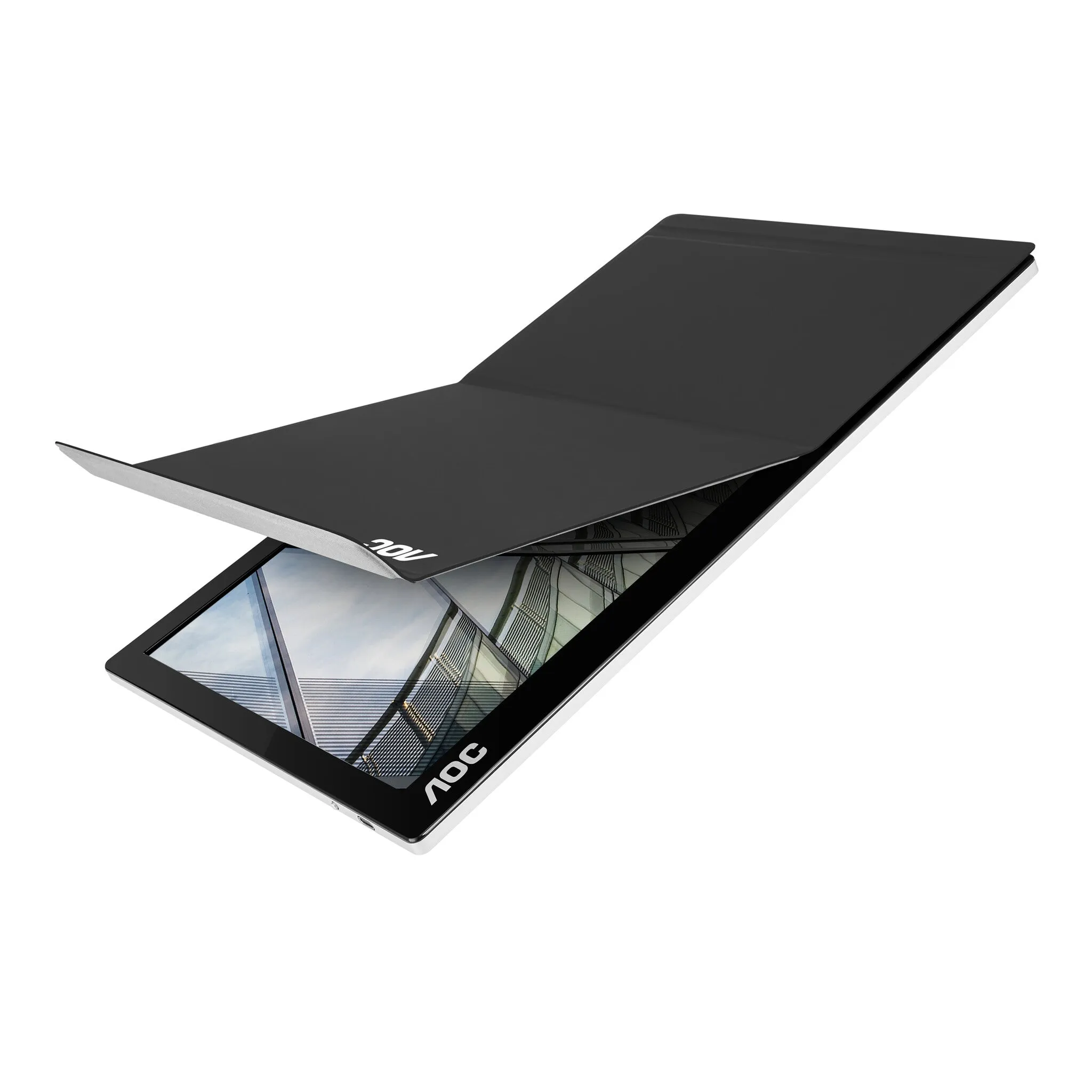 AOC 01 Series I1601FWUX 15.6" Full HD Monitor - 60Hz, 5ms, IPS, Silver and Black