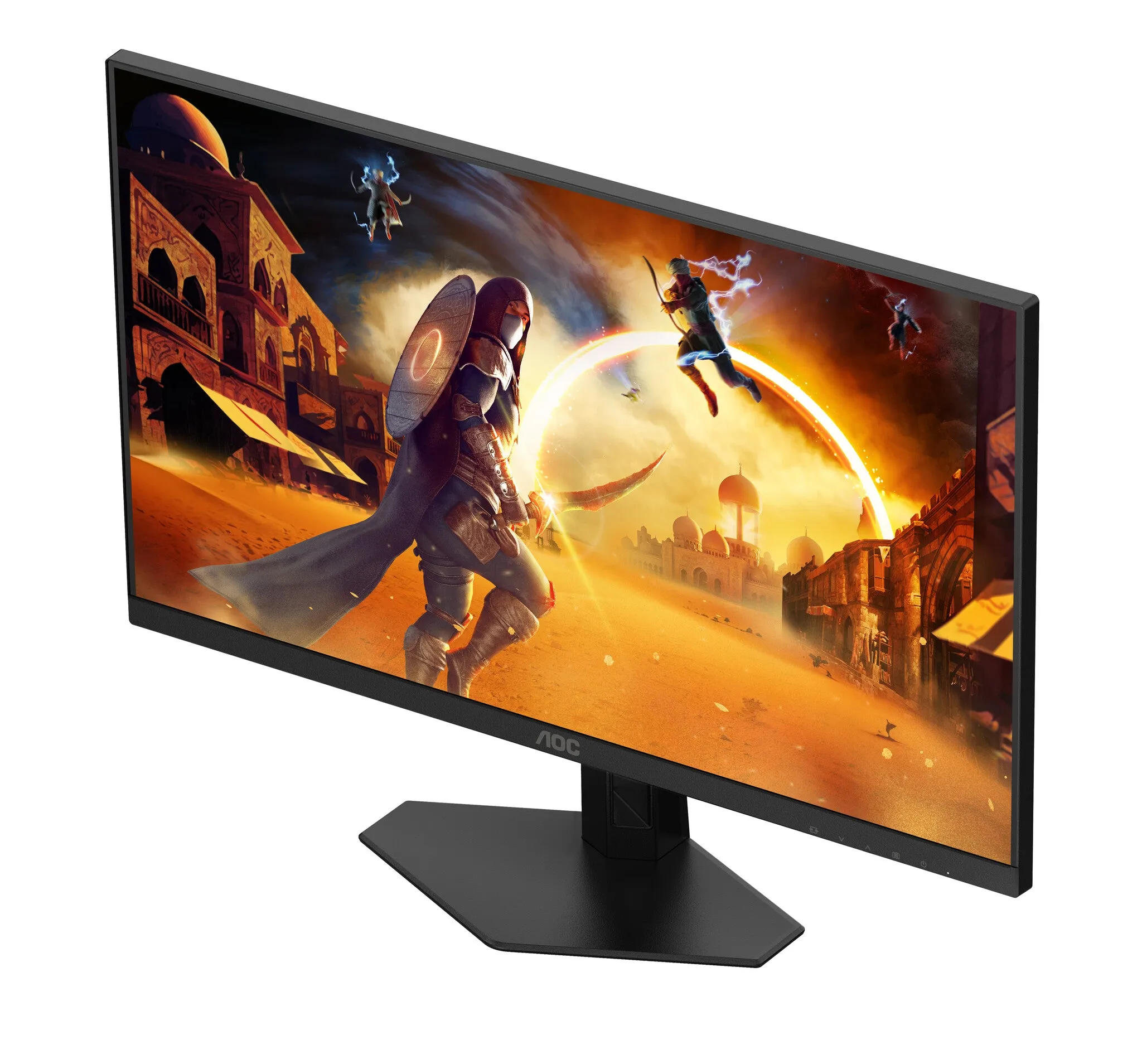 AOC 24G4XE 23.8" Full HD Gaming Monitor - 180Hz, 1ms, Fast IPS, G-SYNC Compatible, Height Adjustable, Speakers, Black and Grey