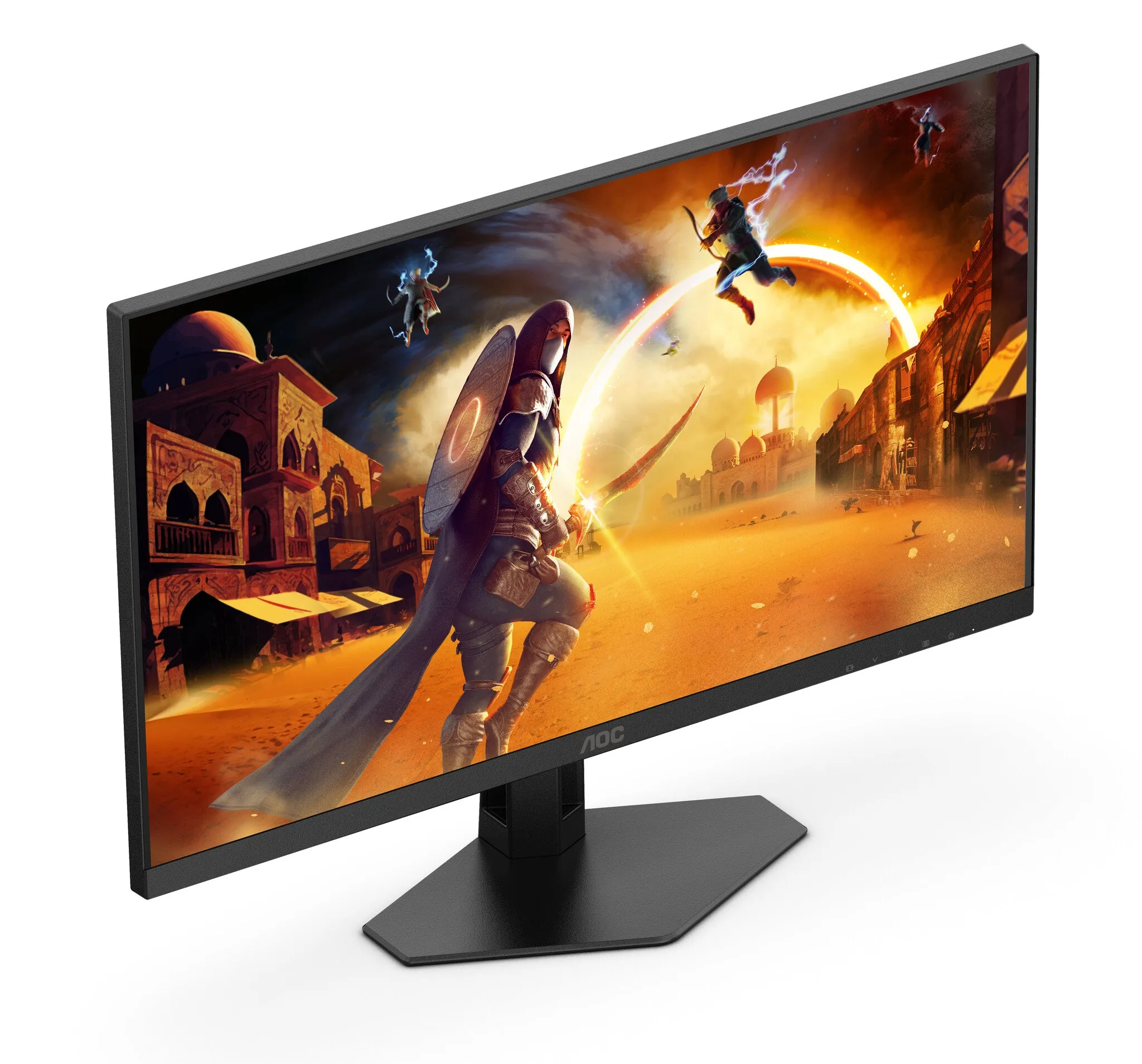 AOC 24G4XE 23.8" Full HD Gaming Monitor - 180Hz, 1ms, Fast IPS, G-SYNC Compatible, Height Adjustable, Speakers, Black and Grey