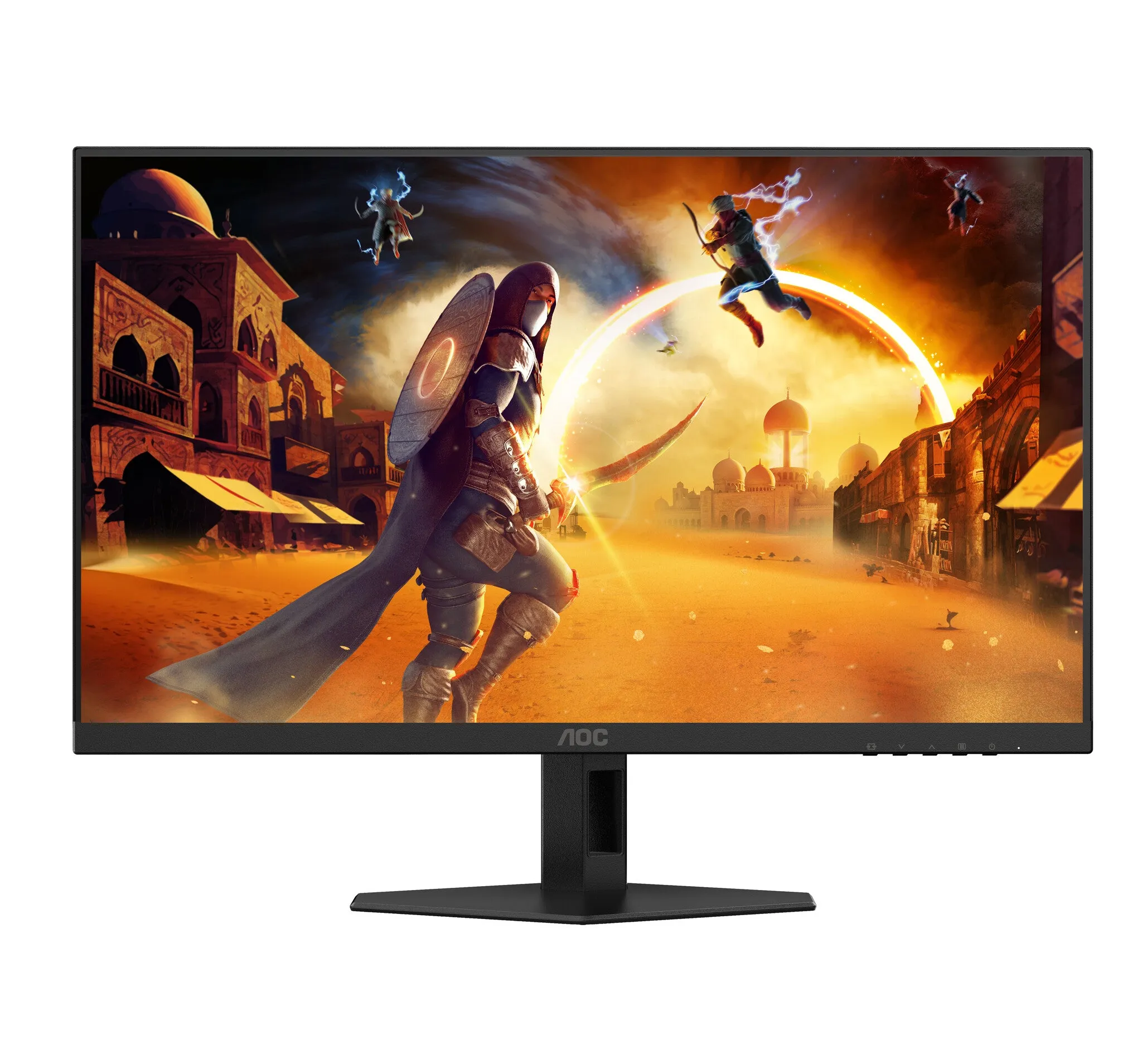 AOC 24G4XE 23.8" Full HD Gaming Monitor - 180Hz, 1ms, Fast IPS, G-SYNC Compatible, Height Adjustable, Speakers, Black and Grey