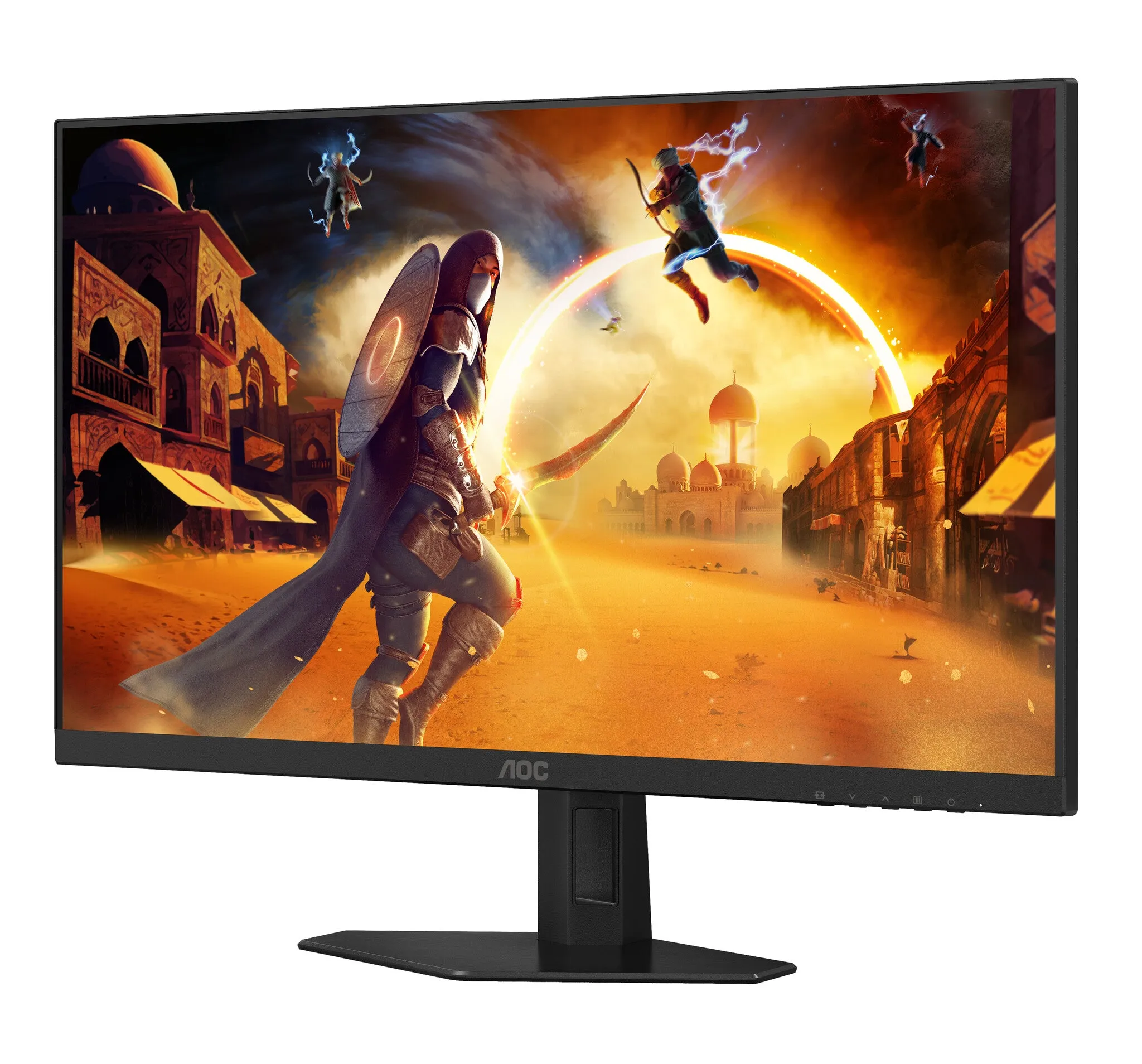 AOC 24G4XE 23.8" Full HD Gaming Monitor - 180Hz, 1ms, Fast IPS, G-SYNC Compatible, Height Adjustable, Speakers, Black and Grey