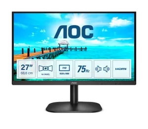 AOC 27B2AM 27" Full HD Monitor - 75Hz, 4ms, VA, Speakers, Black