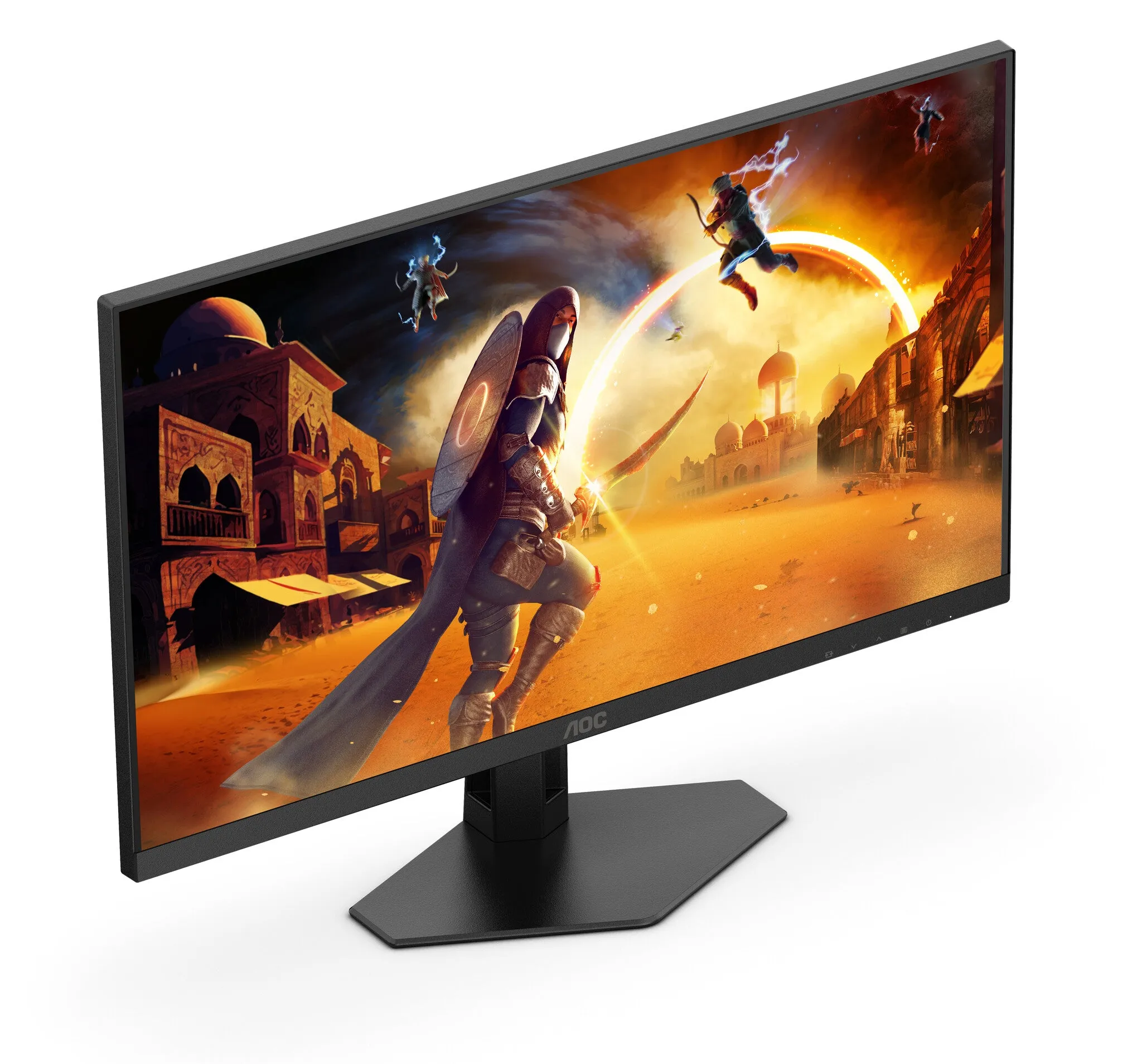 AOC 27G4XE 27" Full HD Gaming Monitor - 180Hz, 0.5ms, Fast IPS, G-SYNC, Height Adjustable, Speakers, Black and Grey