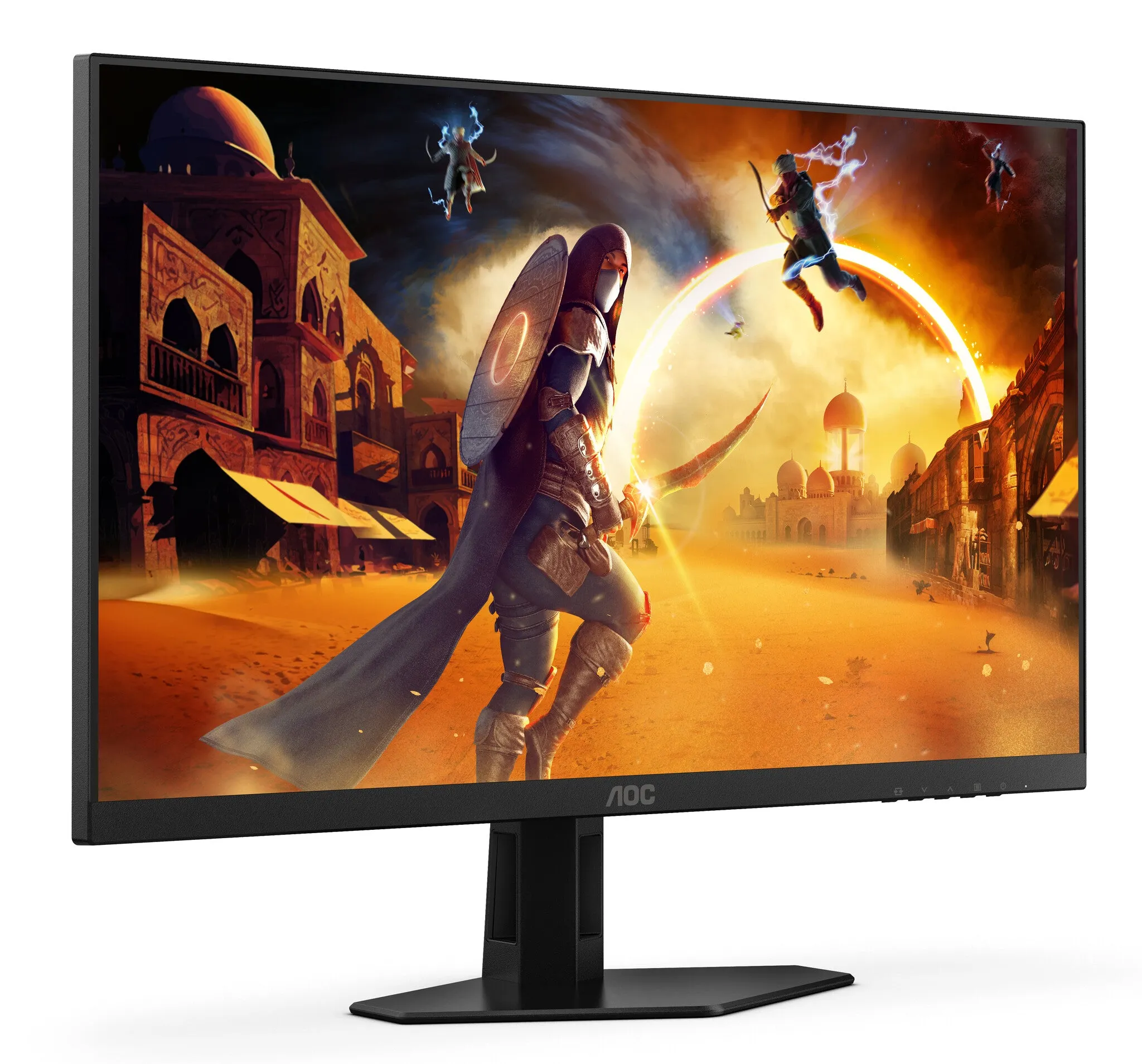 AOC 27G4XE 27" Full HD Gaming Monitor - 180Hz, 0.5ms, Fast IPS, G-SYNC, Height Adjustable, Speakers, Black and Grey