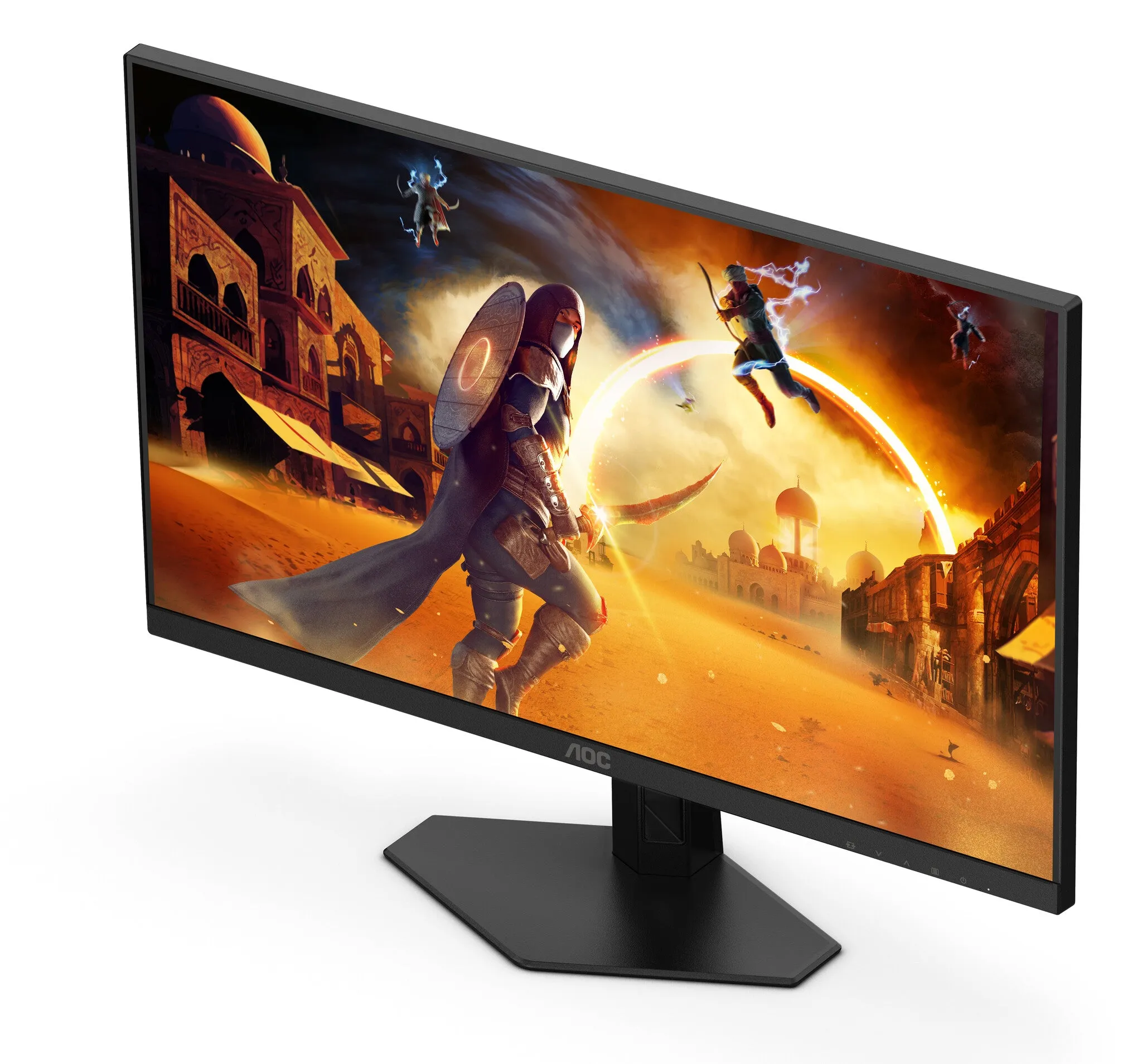 AOC 27G4XE 27" Full HD Gaming Monitor - 180Hz, 0.5ms, Fast IPS, G-SYNC, Height Adjustable, Speakers, Black and Grey