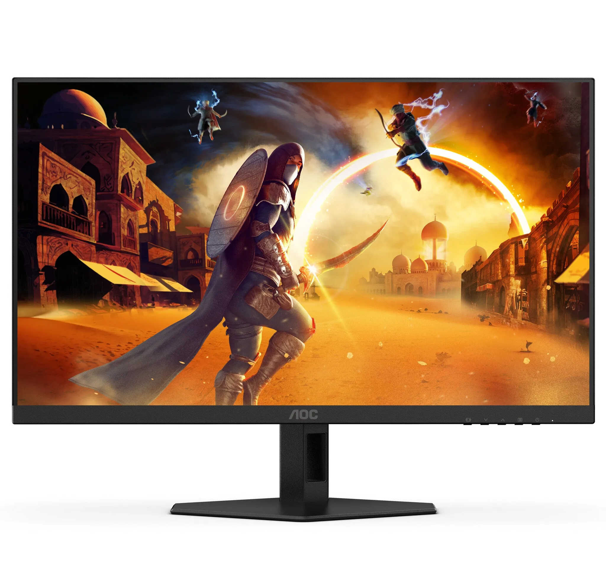 AOC 27G4XE 27" Full HD Gaming Monitor - 180Hz, 0.5ms, Fast IPS, G-SYNC, Height Adjustable, Speakers, Black and Grey