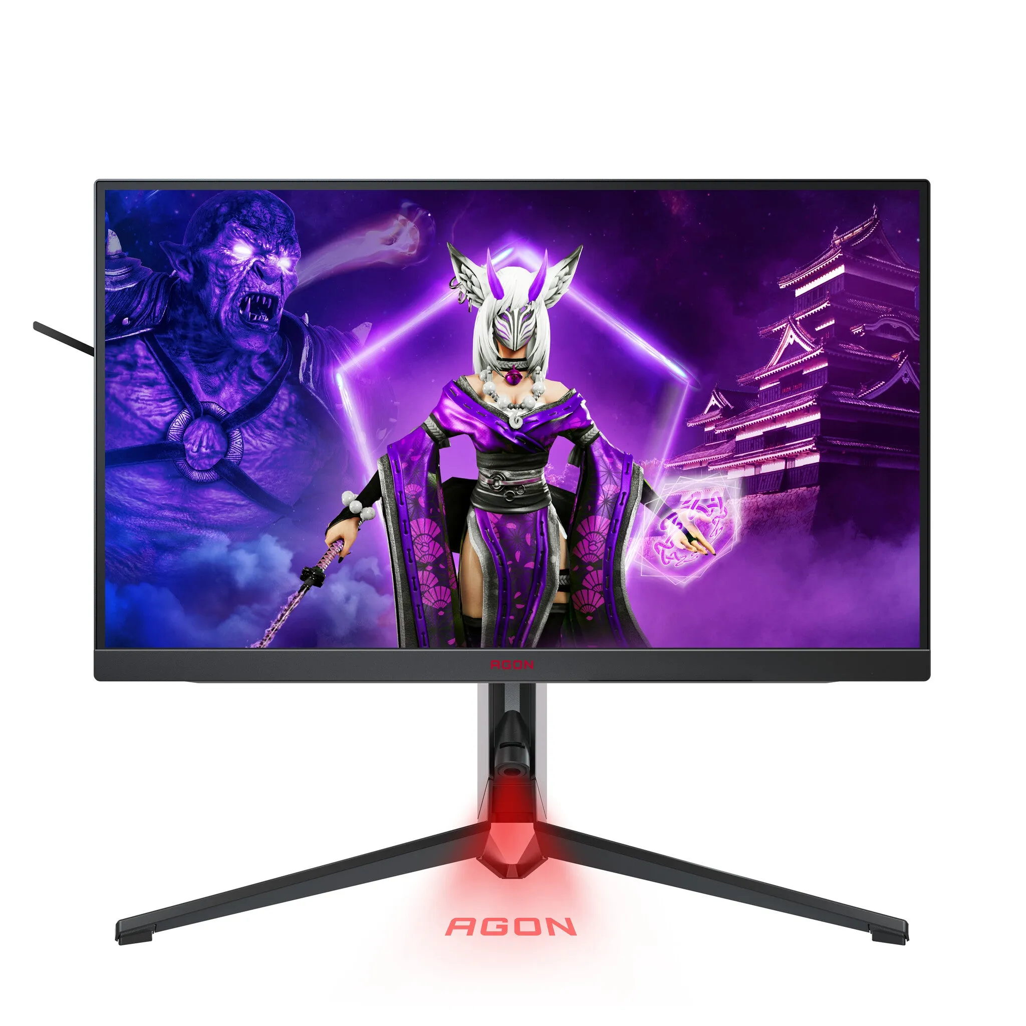 AOC AG274QG 27" Quad HD Gaming Monitor - 240Hz, 1ms, IPS, G-SYNC Ultimate, Height Adjustable, Speakers, Black and Red