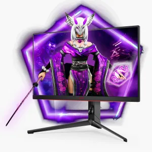 AOC AG274QG 27" Quad HD Gaming Monitor - 240Hz, 1ms, IPS, G-SYNC Ultimate, Height Adjustable, Speakers, Black and Red