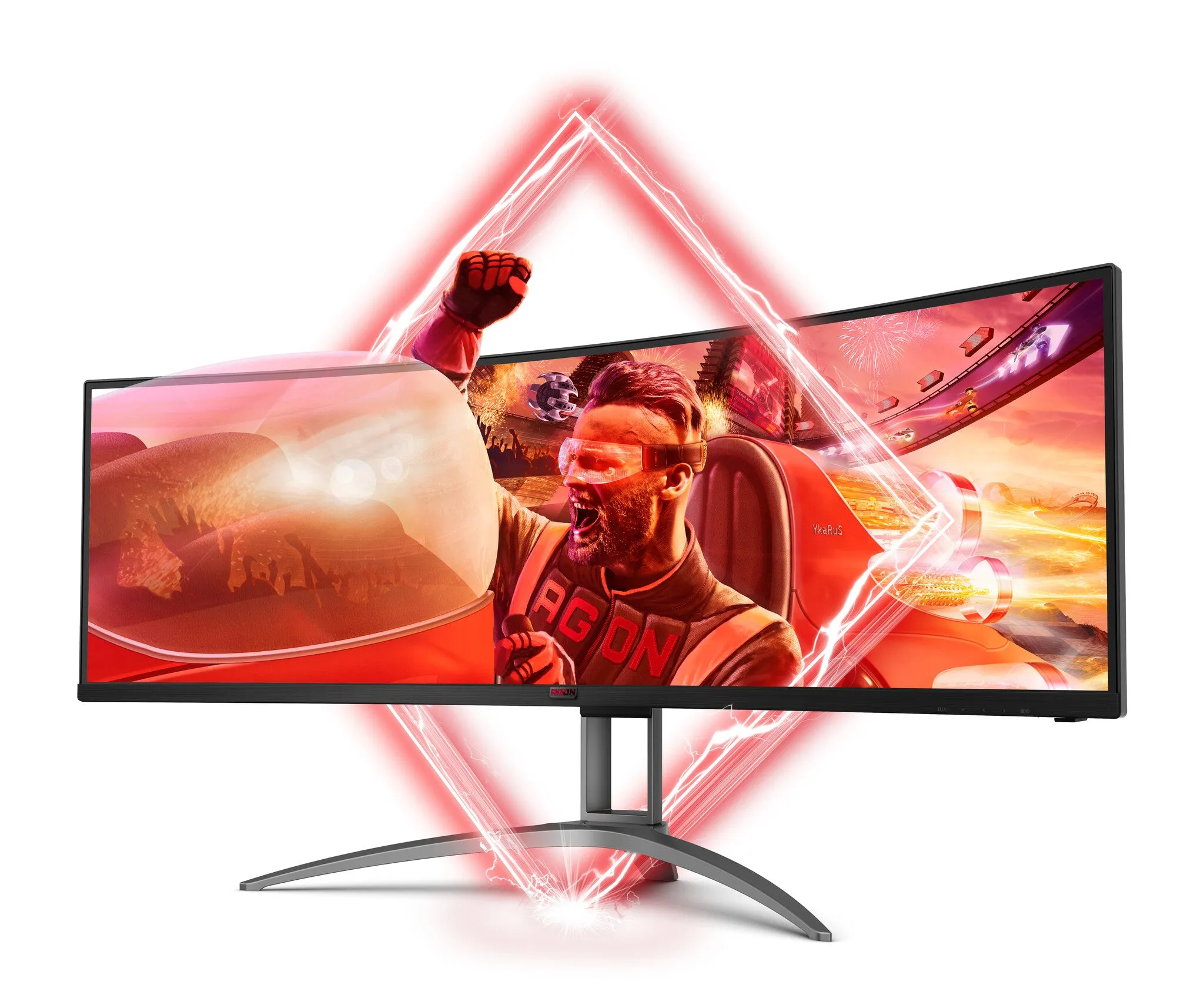 AOC AG493UCX2 49" Dual-QHD Curved Gaming Monitor - 165Hz, 1ms, VA, AMD FreeSync Premium Pro, Height Adjustable, Speakers, Black