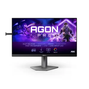 AOC AGON PRO AG256FS 24.5" Full HD Gaming Monitor - 390Hz, 0.3ms, Fast IPS, Adaptive Sync, Height Adjustable, Black