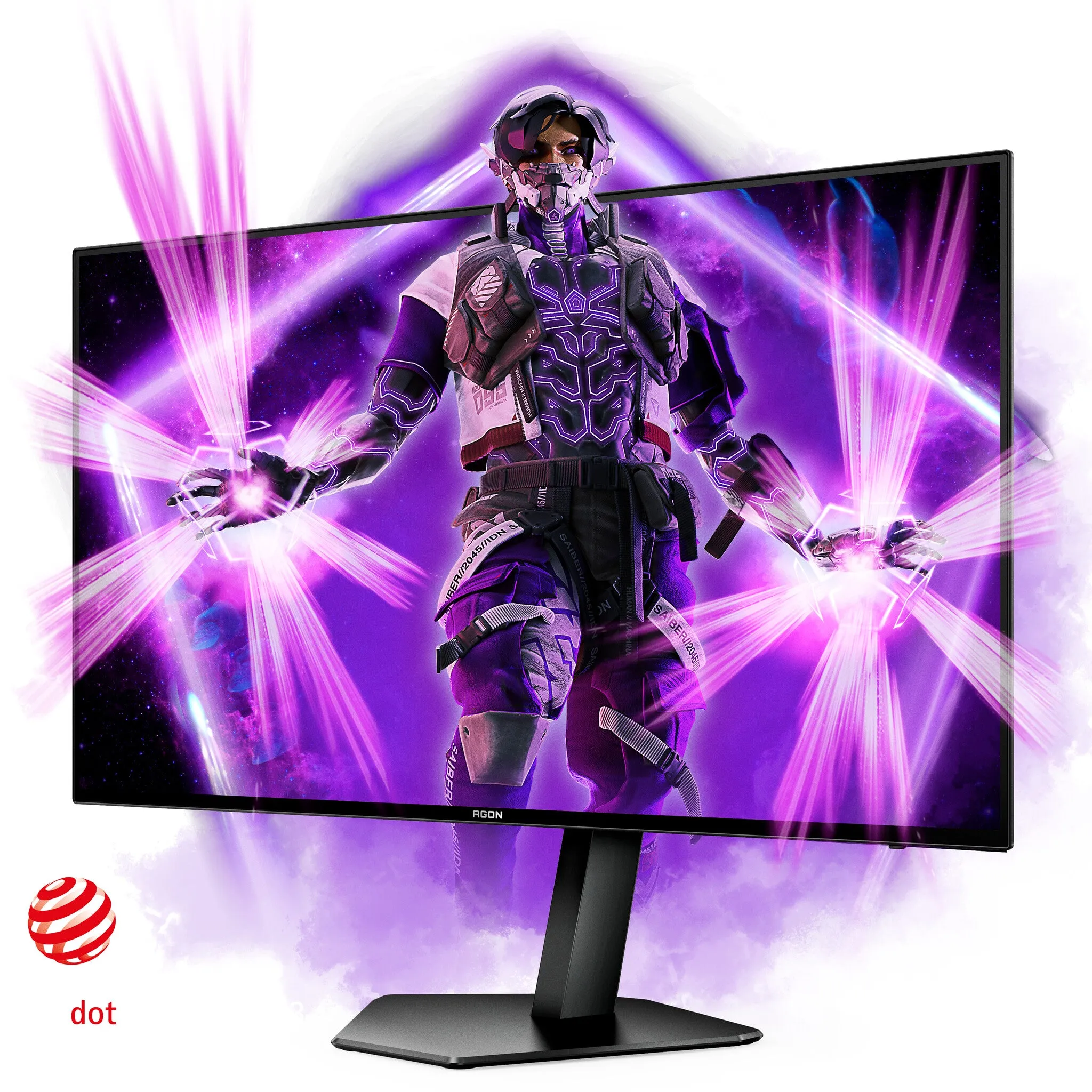 AOC AGON PRO AG276QZD 26.5" Quad HD Gaming Monitor - 240Hz, 0.03ms, OLED, G-Sync Compatible, Height Adjustable, Speakers, Black