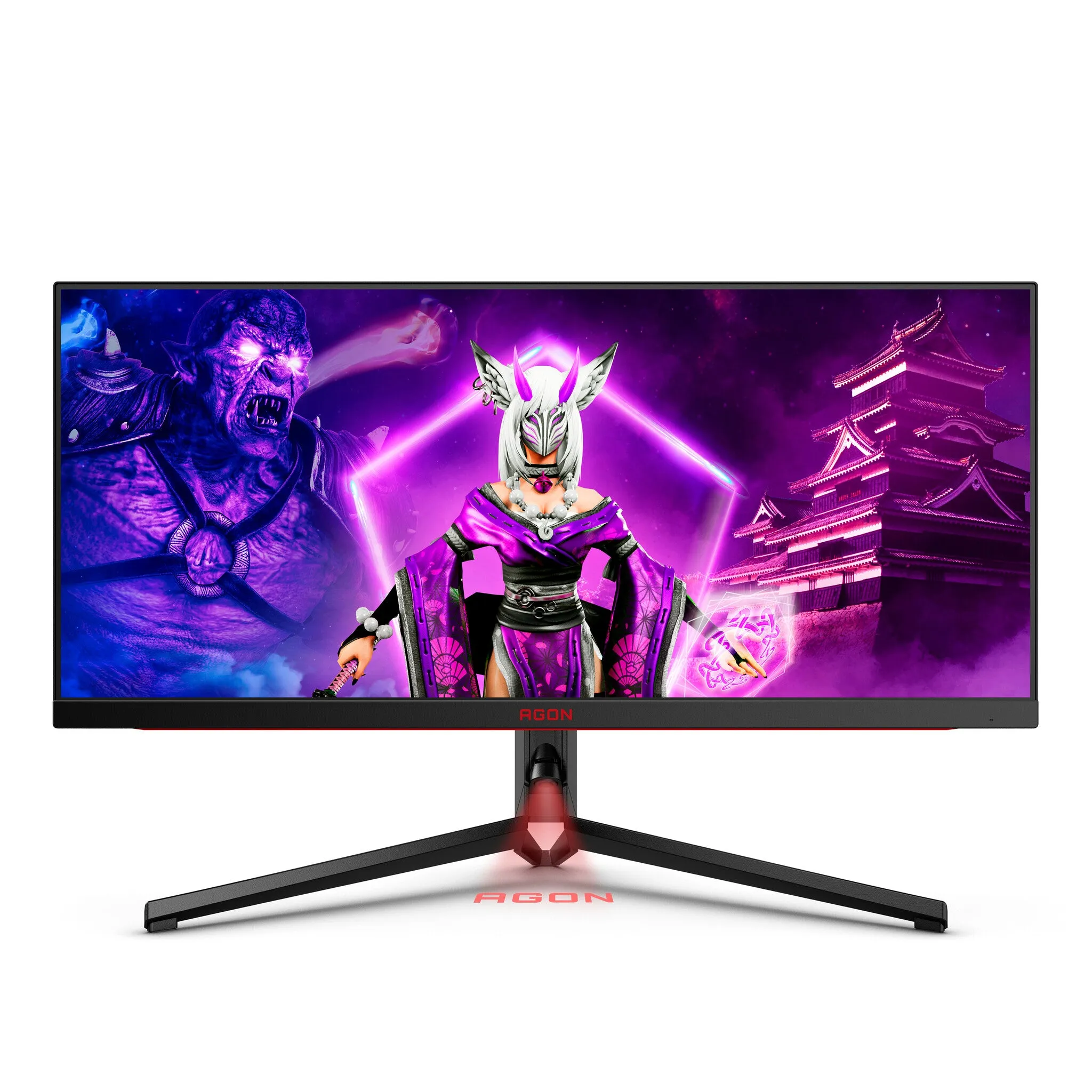 AOC AGON PRO AG344UXM 34" UltraWide Quad HD Gaming Monitor - 170Hz, 1ms, IPS, FreeSync Premium and G-SYNC Compatible, Height Adjustable, Speakers, Black and Red
