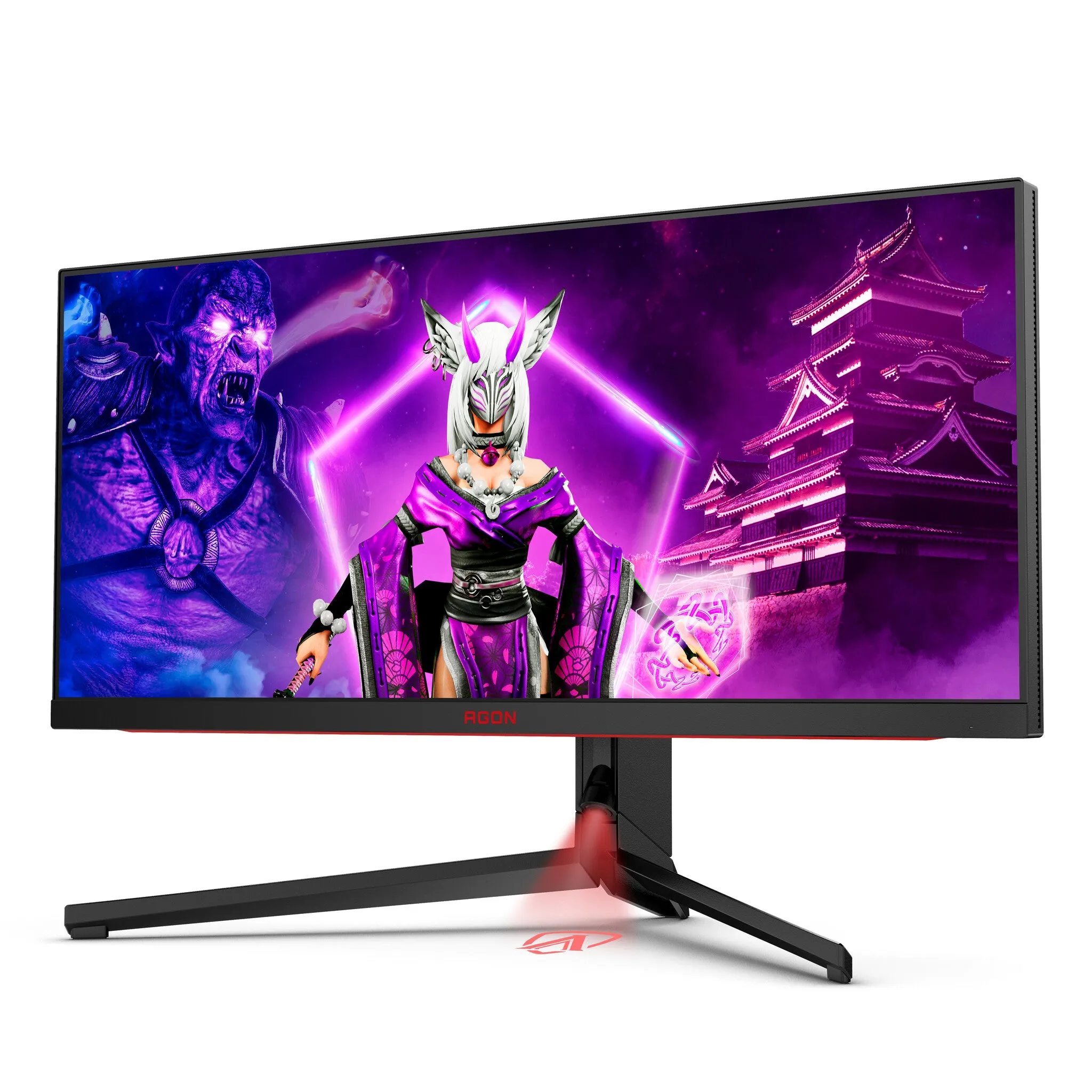 AOC AGON PRO AG344UXM 34" UltraWide Quad HD Gaming Monitor - 170Hz, 1ms, IPS, FreeSync Premium and G-SYNC Compatible, Height Adjustable, Speakers, Black and Red