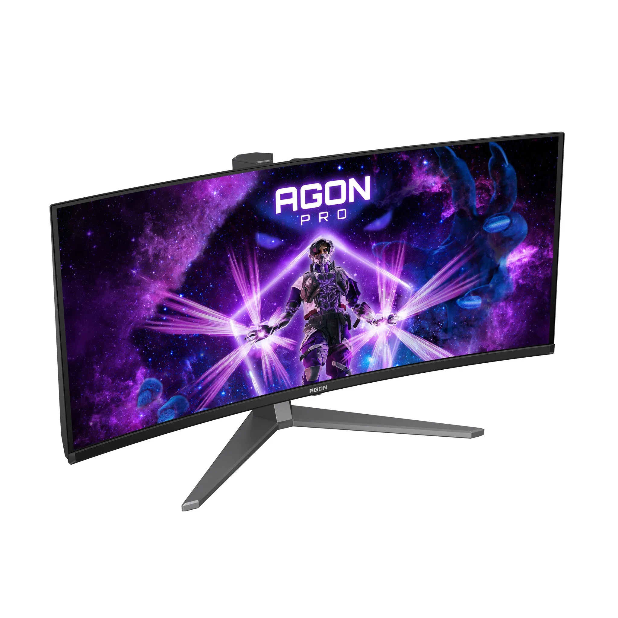 AOC AGON PRO AG346UCD 34" Wide Quad HD Curved Gaming Monitor - 175Hz, 0.03ms, QD-OLED, Adaptive Sync, Height Adjustable, Speakers, Black and Grey