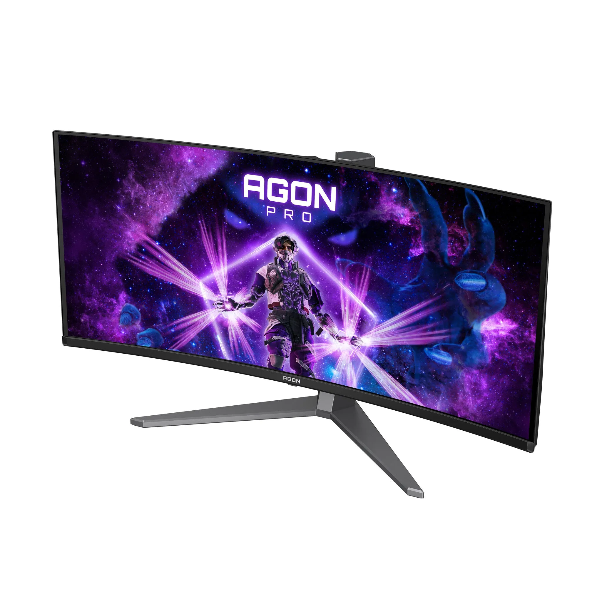 AOC AGON PRO AG346UCD 34" Wide Quad HD Curved Gaming Monitor - 175Hz, 0.03ms, QD-OLED, Adaptive Sync, Height Adjustable, Speakers, Black and Grey
