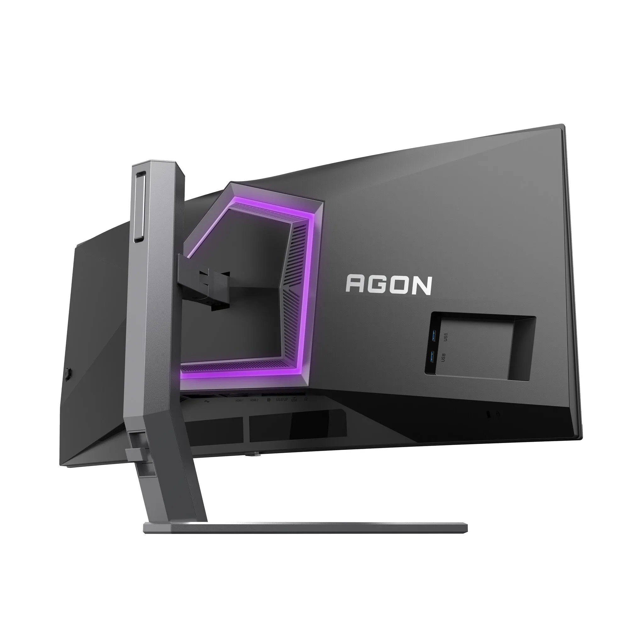 AOC AGON PRO AG346UCD 34" Wide Quad HD Curved Gaming Monitor - 175Hz, 0.03ms, QD-OLED, Adaptive Sync, Height Adjustable, Speakers, Black and Grey