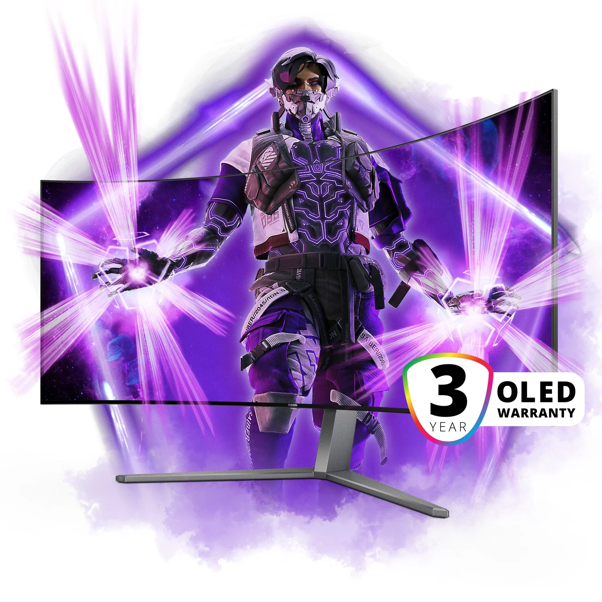 AOC AGON PRO AG456UCZD 45" Wide Quad HD Curved Gaming Monitor - 240Hz, 0.03ms, OLED, G-SYNC Compatible, Height Adjustable, Speakers, Black