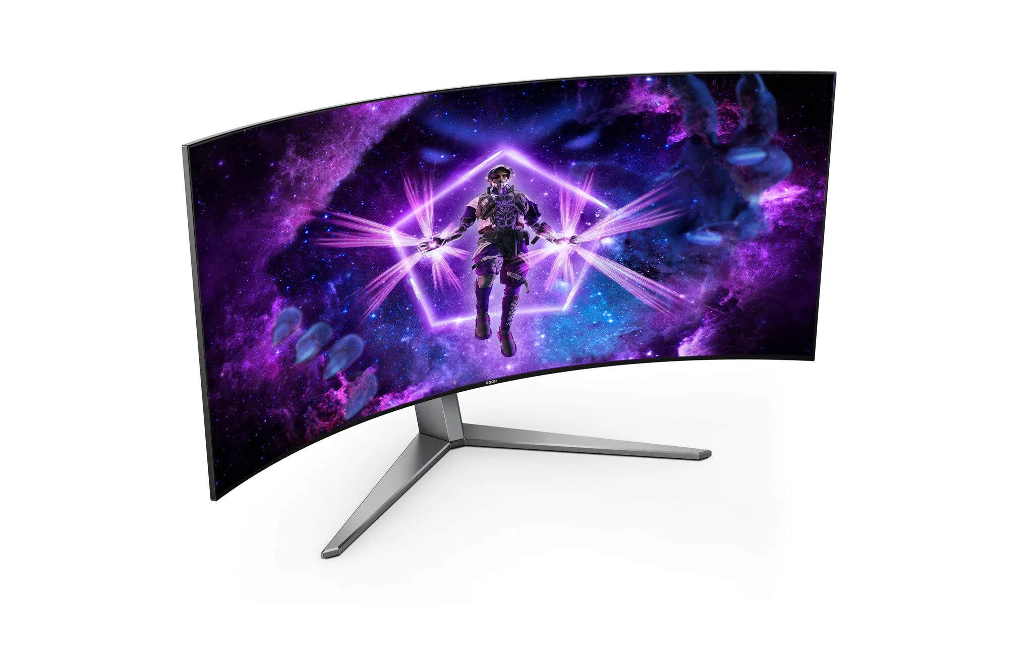 AOC AGON PRO AG456UCZD 45" Wide Quad HD Curved Gaming Monitor - 240Hz, 0.03ms, OLED, G-SYNC Compatible, Height Adjustable, Speakers, Black