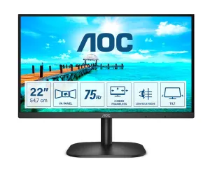 AOC B2 22B2H/EU 21.5" Full HD Monitor - 75Hz, 4ms, VA, Black