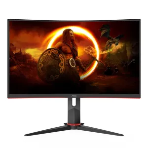 AOC CQ27G2S/BK 27" Curved Gaming Monitor - QHD, 1ms, Height Adjustable, HDR10