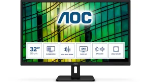 AOC E2 Q32E2N 31.5" Quad HD Monitor - 75Hz, 4ms, IPS, Speakers, Black